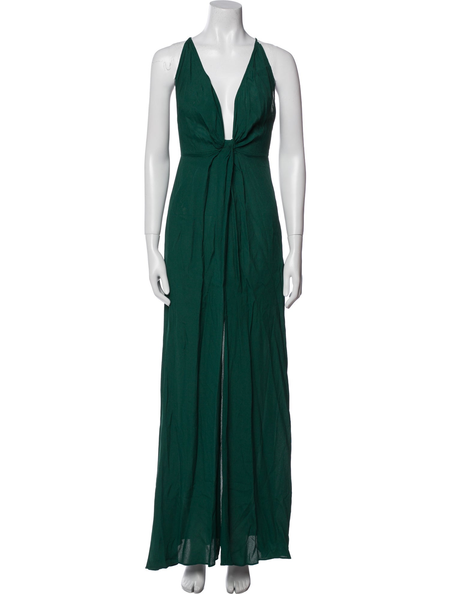 Reformation V-Neck Long Dress