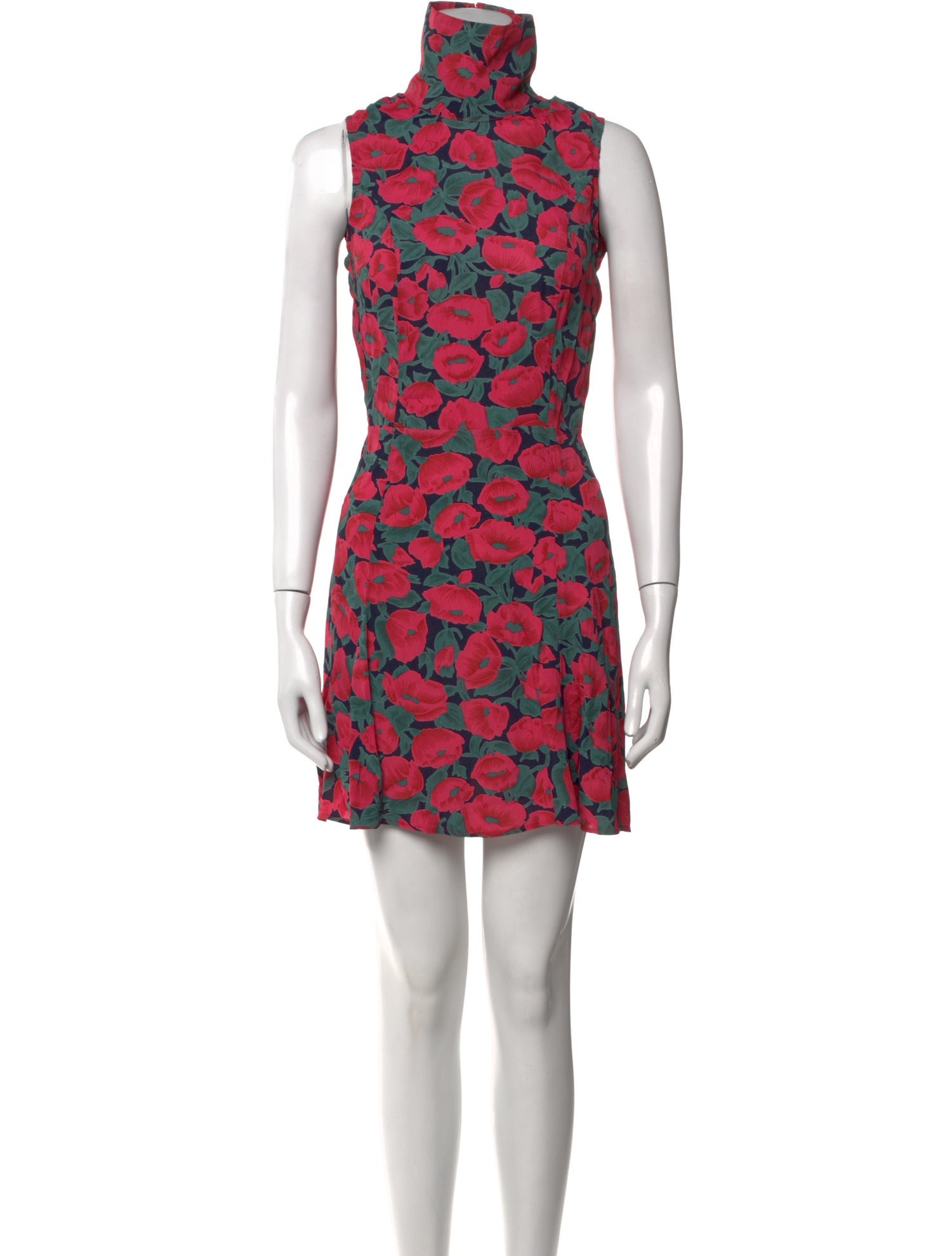 Reformation Floral Print Knee-Length Dress