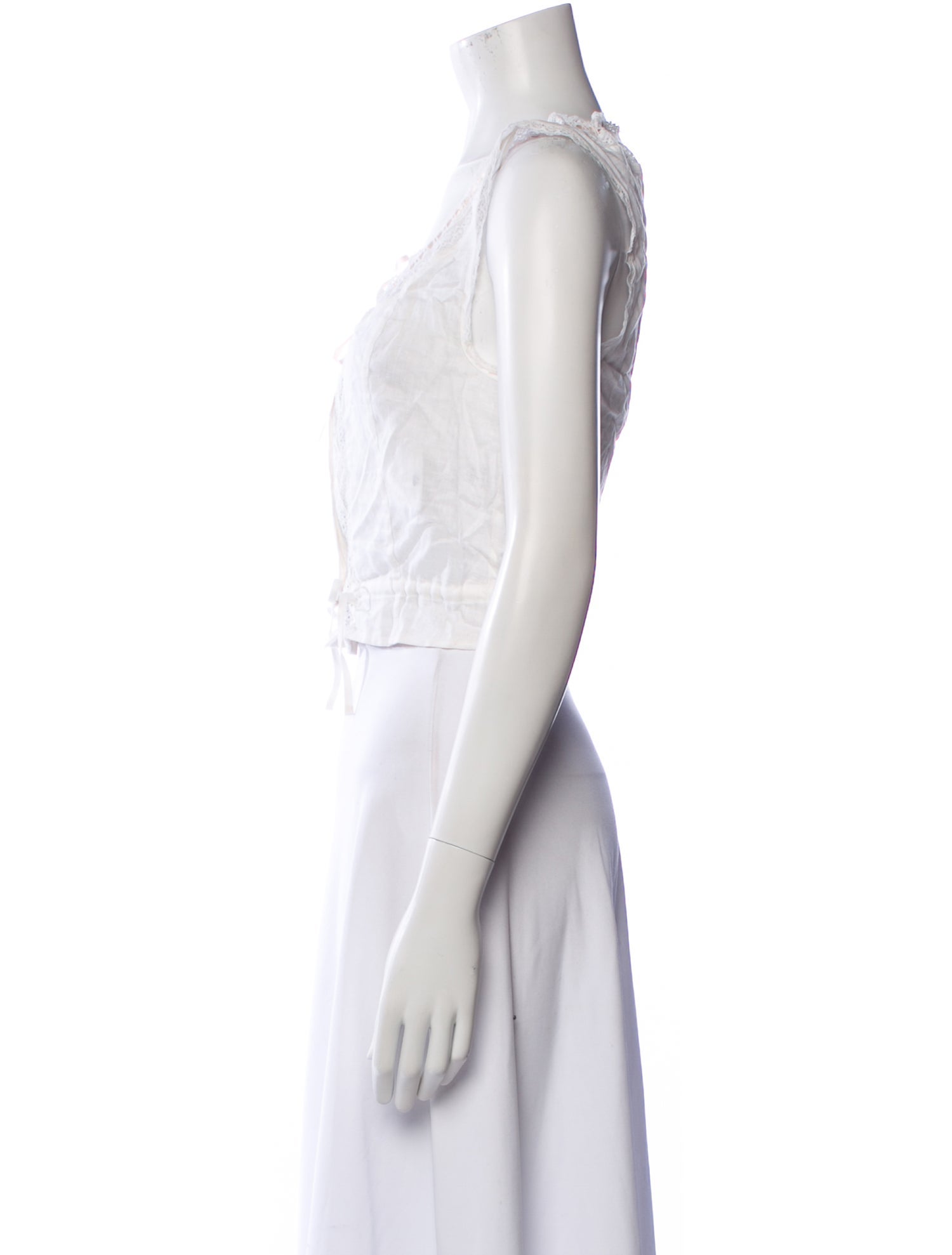 Reformation Linen Scoop Neck Crop Top w/ Tags