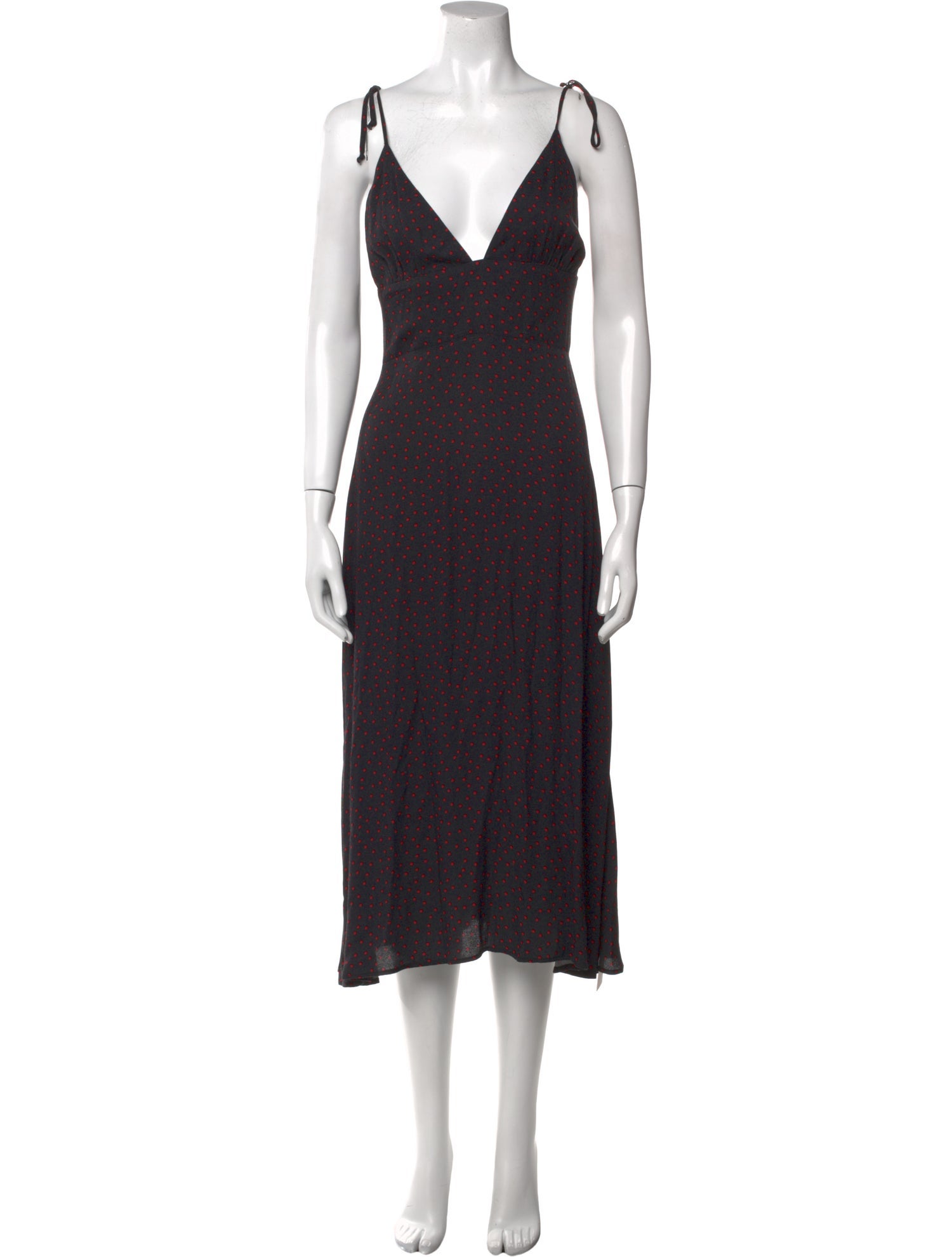 Reformation Polka Dot Print Long Dress