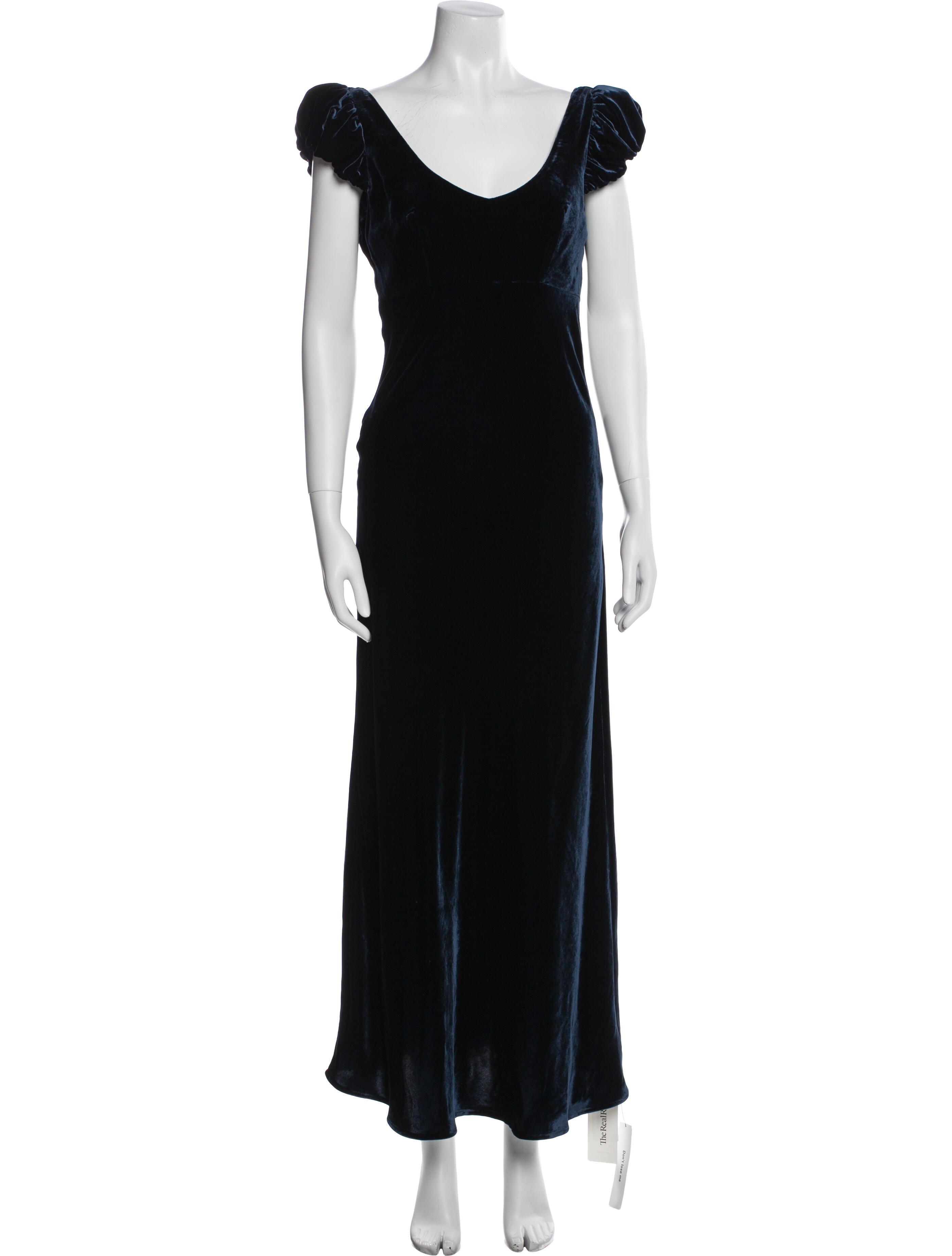 Reformation V-Neck Long Dress