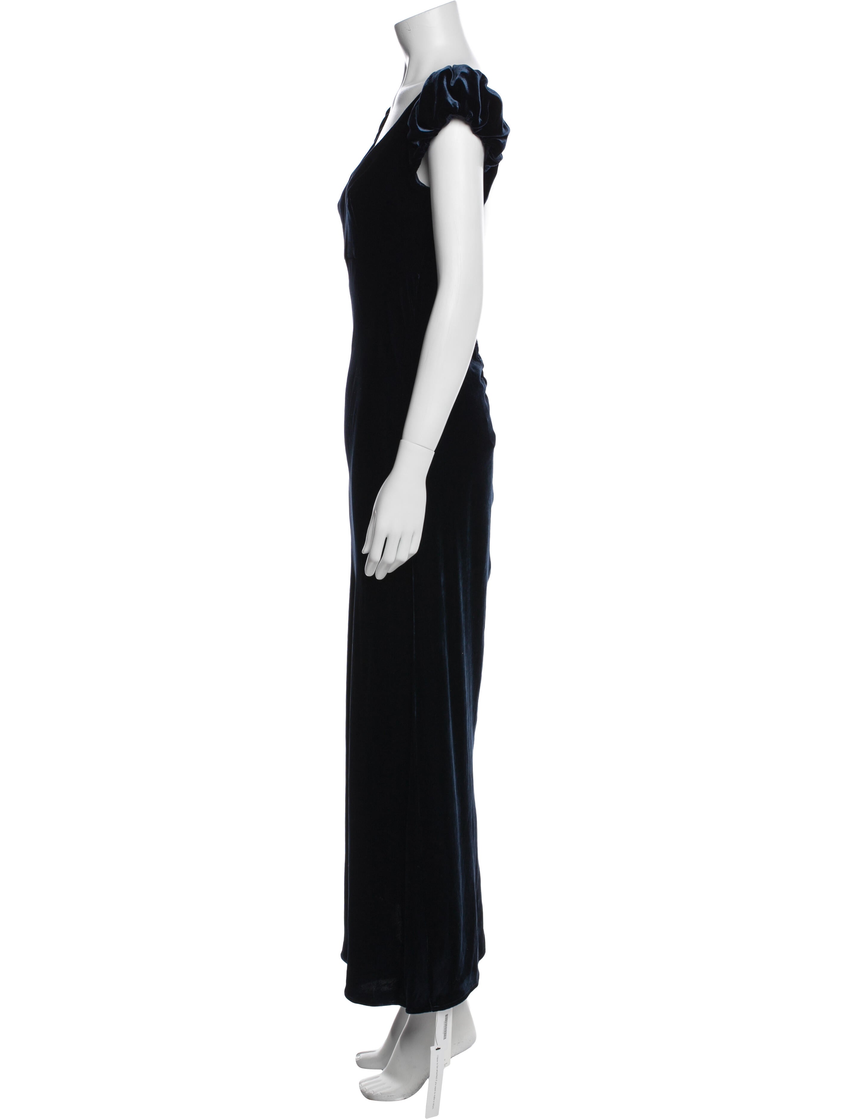 Reformation V-Neck Long Dress