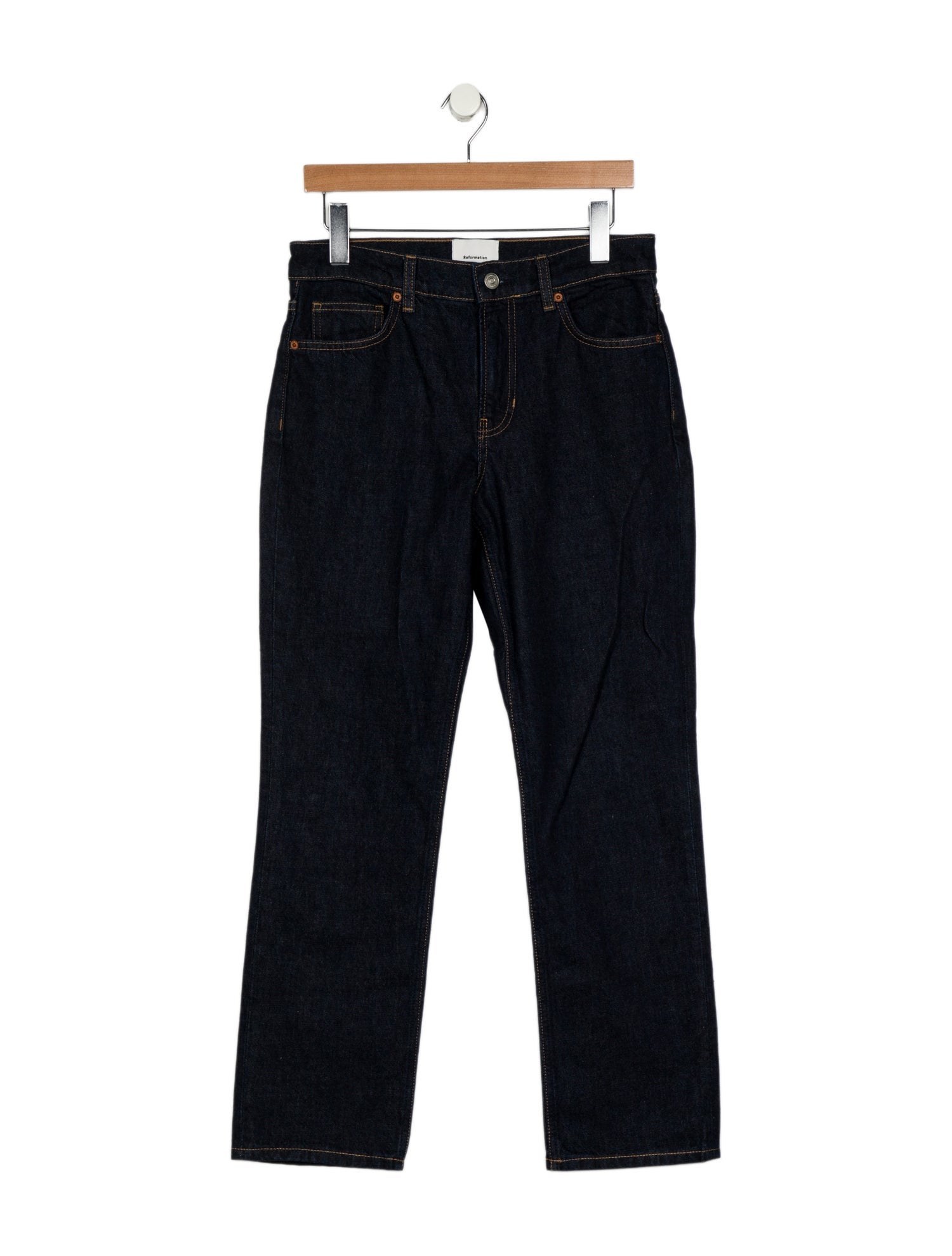 Reformation Mid-Rise Straight Leg Jeans