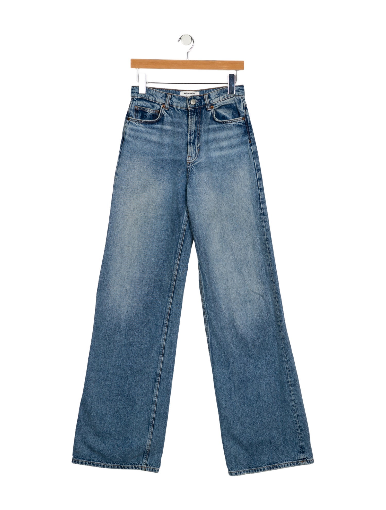 Reformation Mid-Rise Wide Leg Jeans