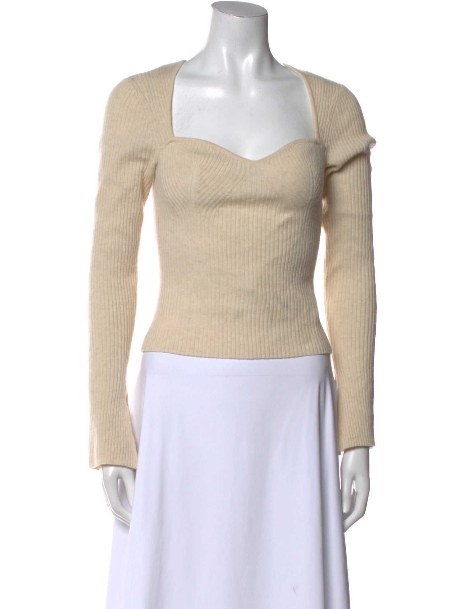 Reformation Cashmere Square Neckline Crop Top