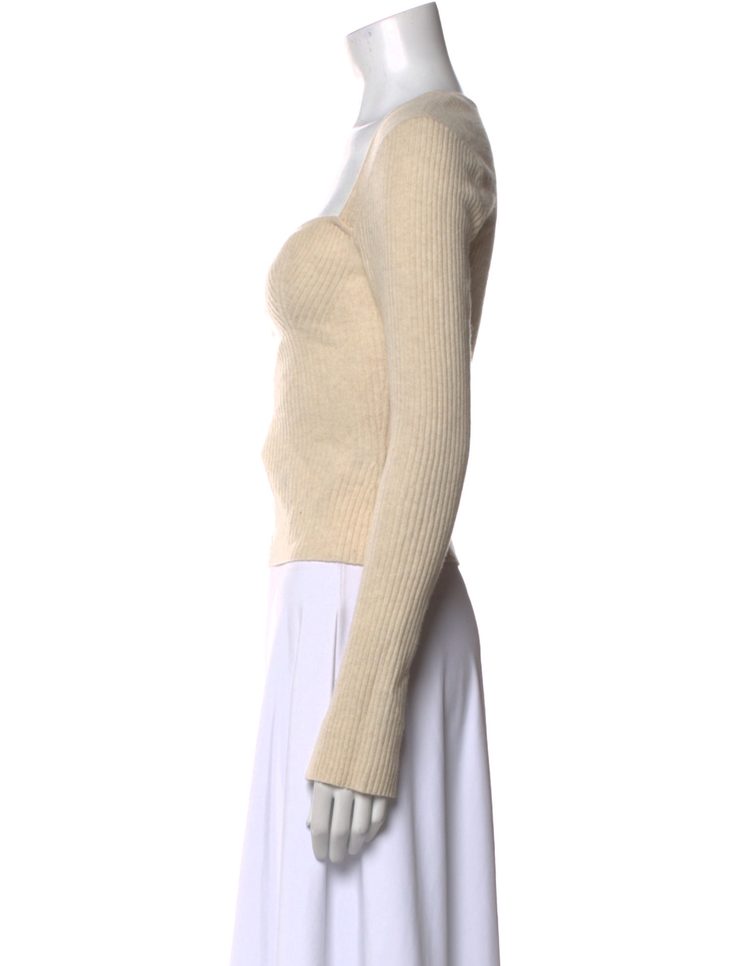 Reformation Cashmere Square Neckline Crop Top