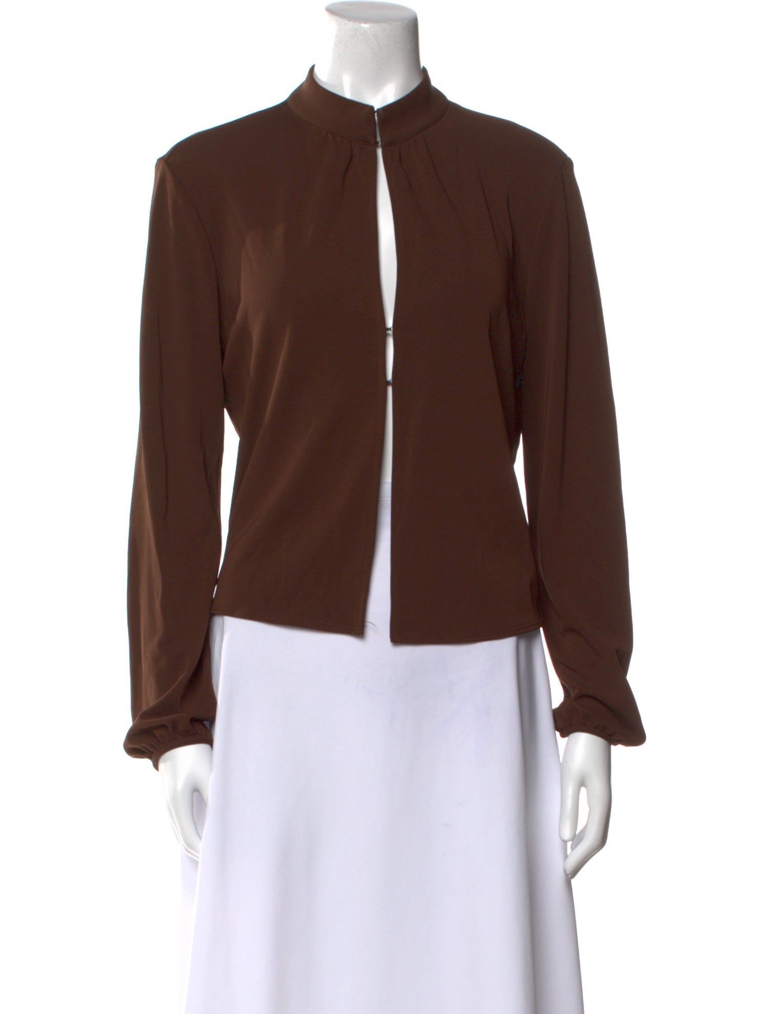 Reformation Mock Neck Long Sleeve Blouse