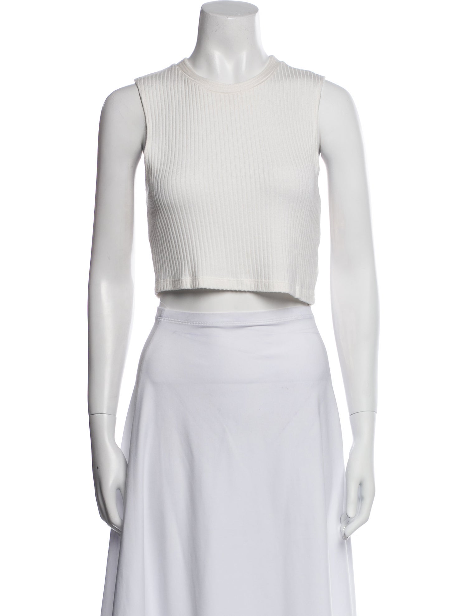 Reformation Crew Neck Sleeveless Crop Top