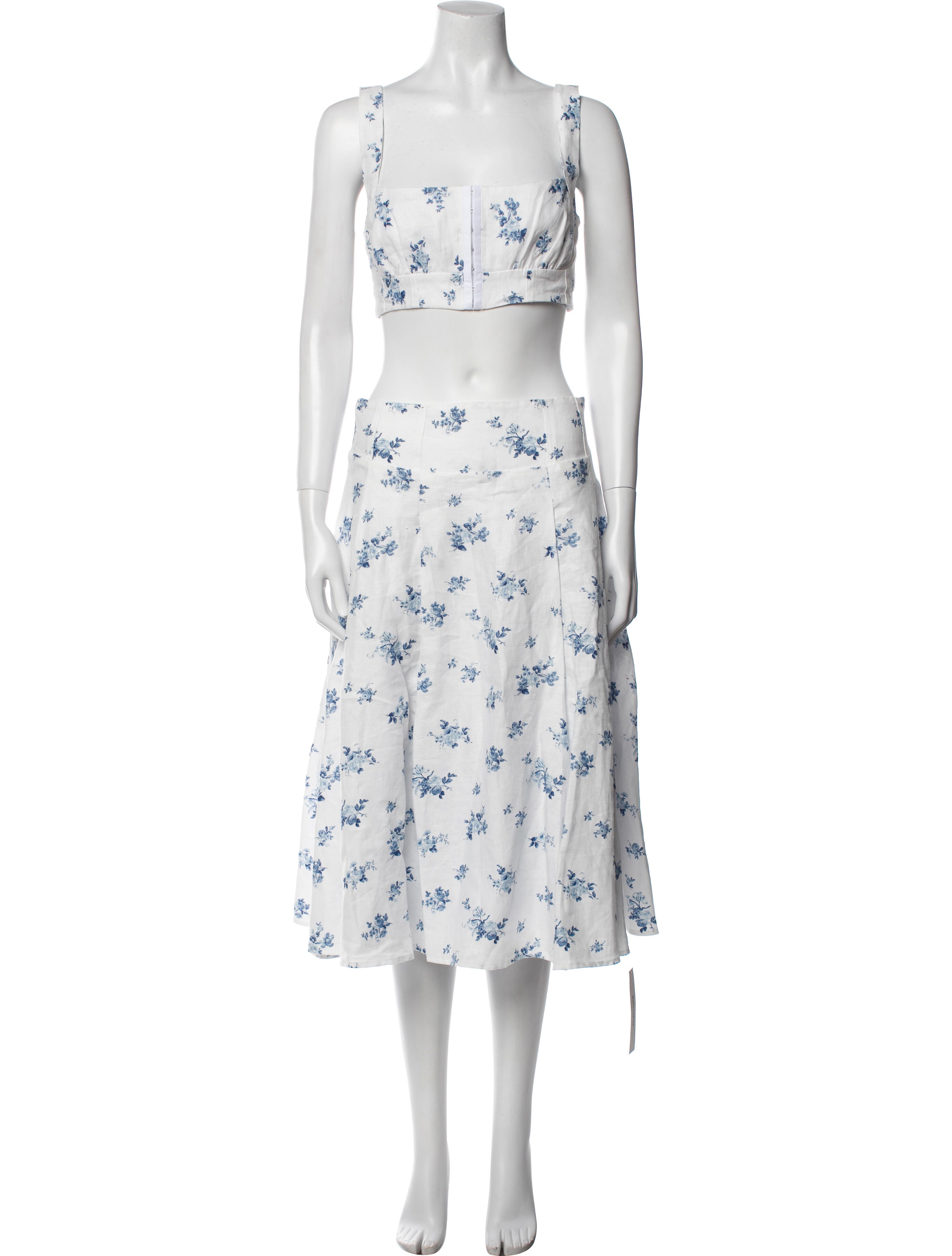 Reformation Linen Printed Skirt Set