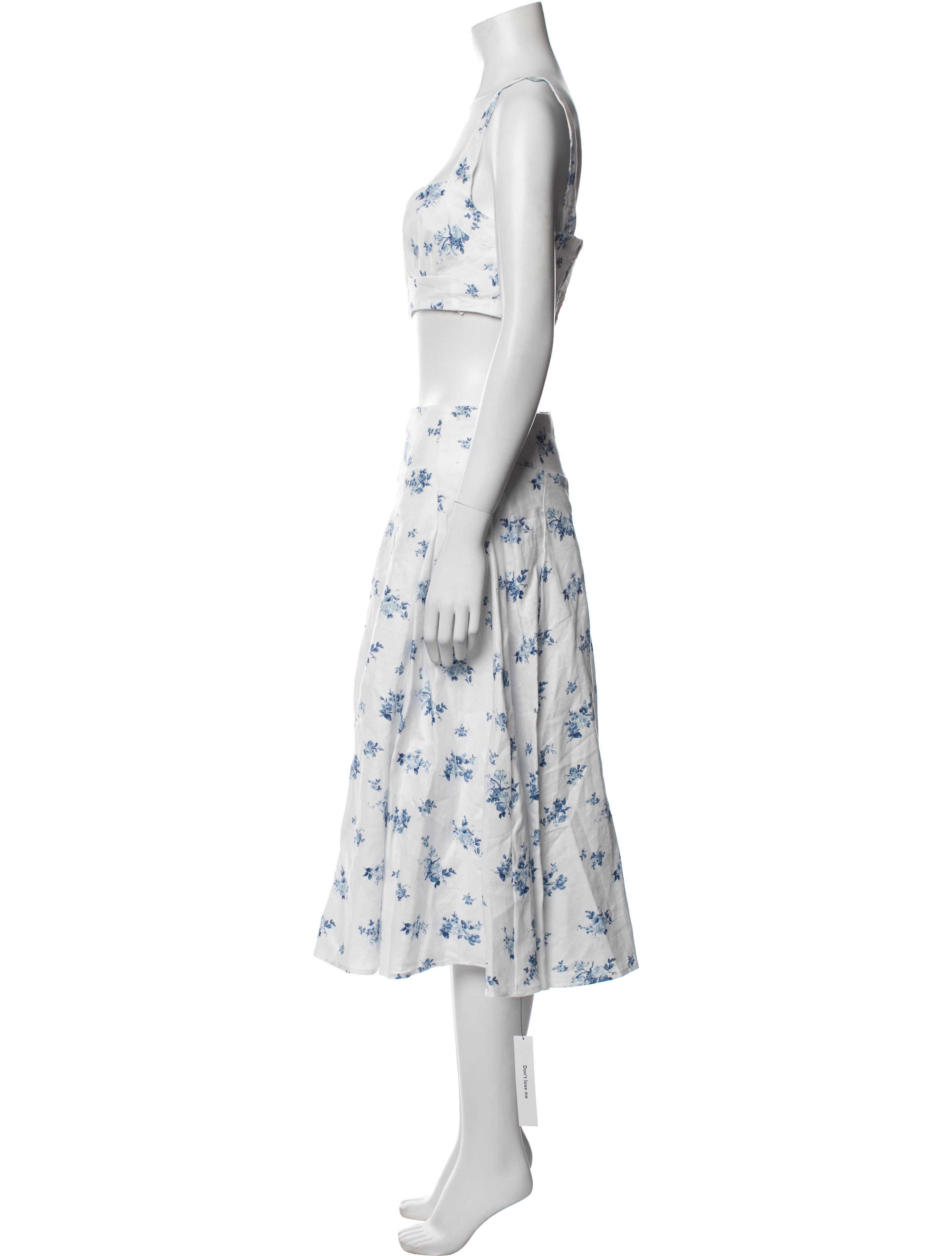 Reformation Linen Printed Skirt Set