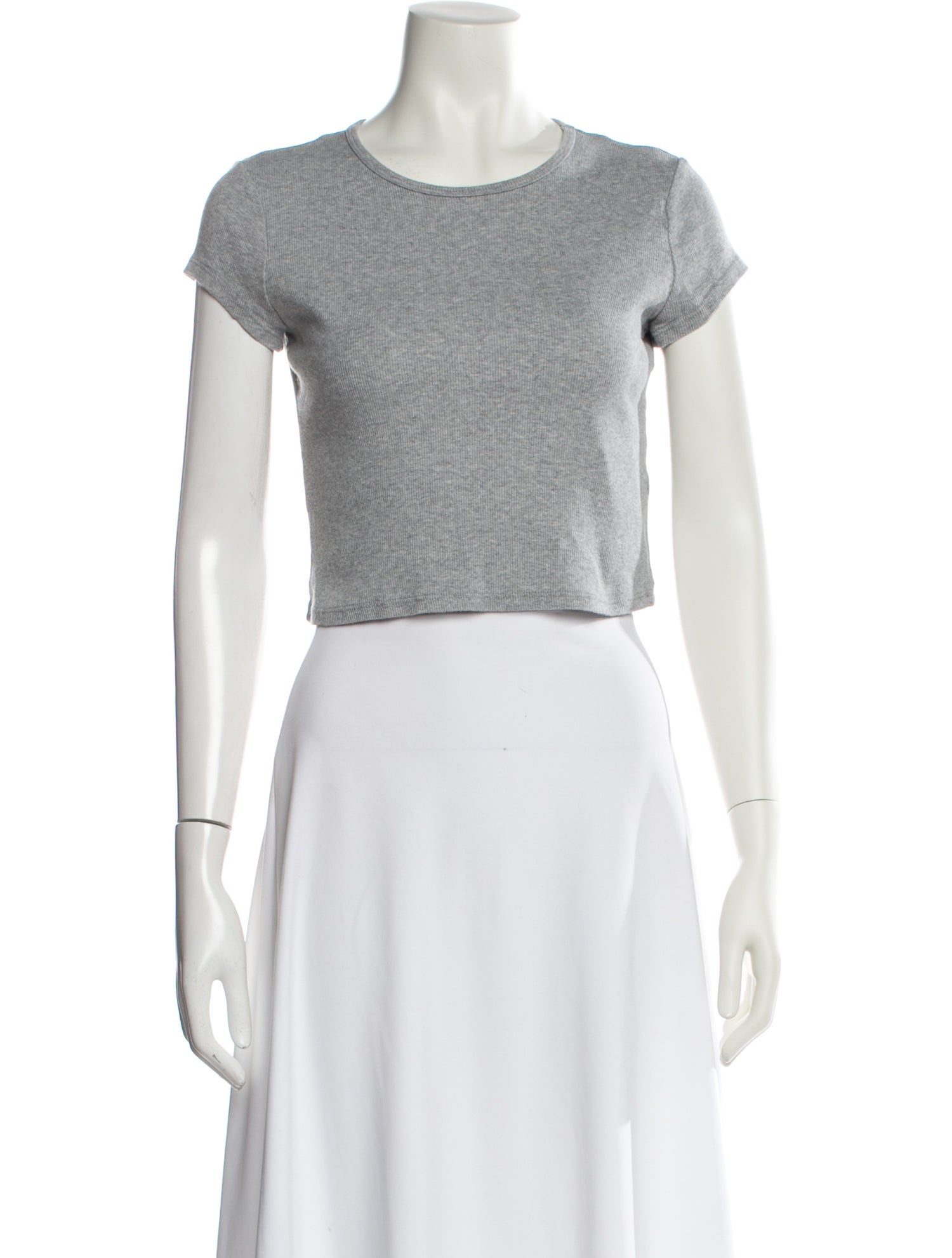 Reformation Crew Neck Short Sleeve Crop Top