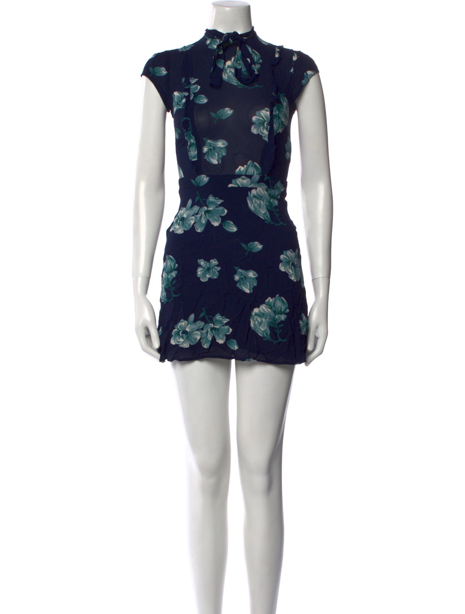 Reformation Floral Print Mini Dress