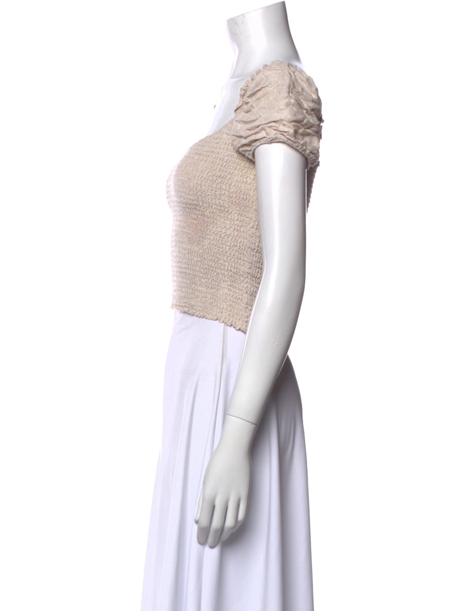 Reformation Linen Scoop Neck Crop Top