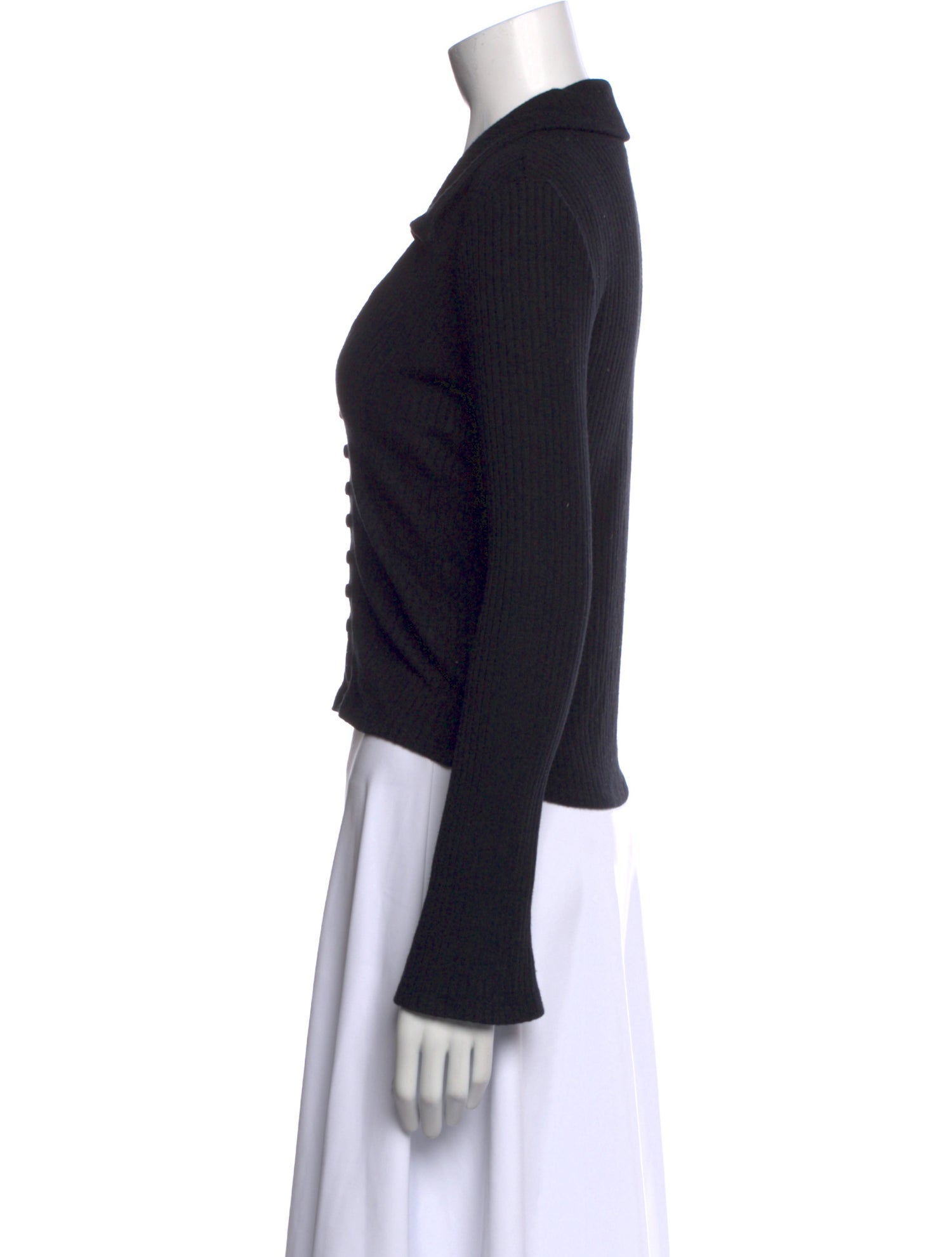 Reformation V-Neck Long Sleeve Crop Top