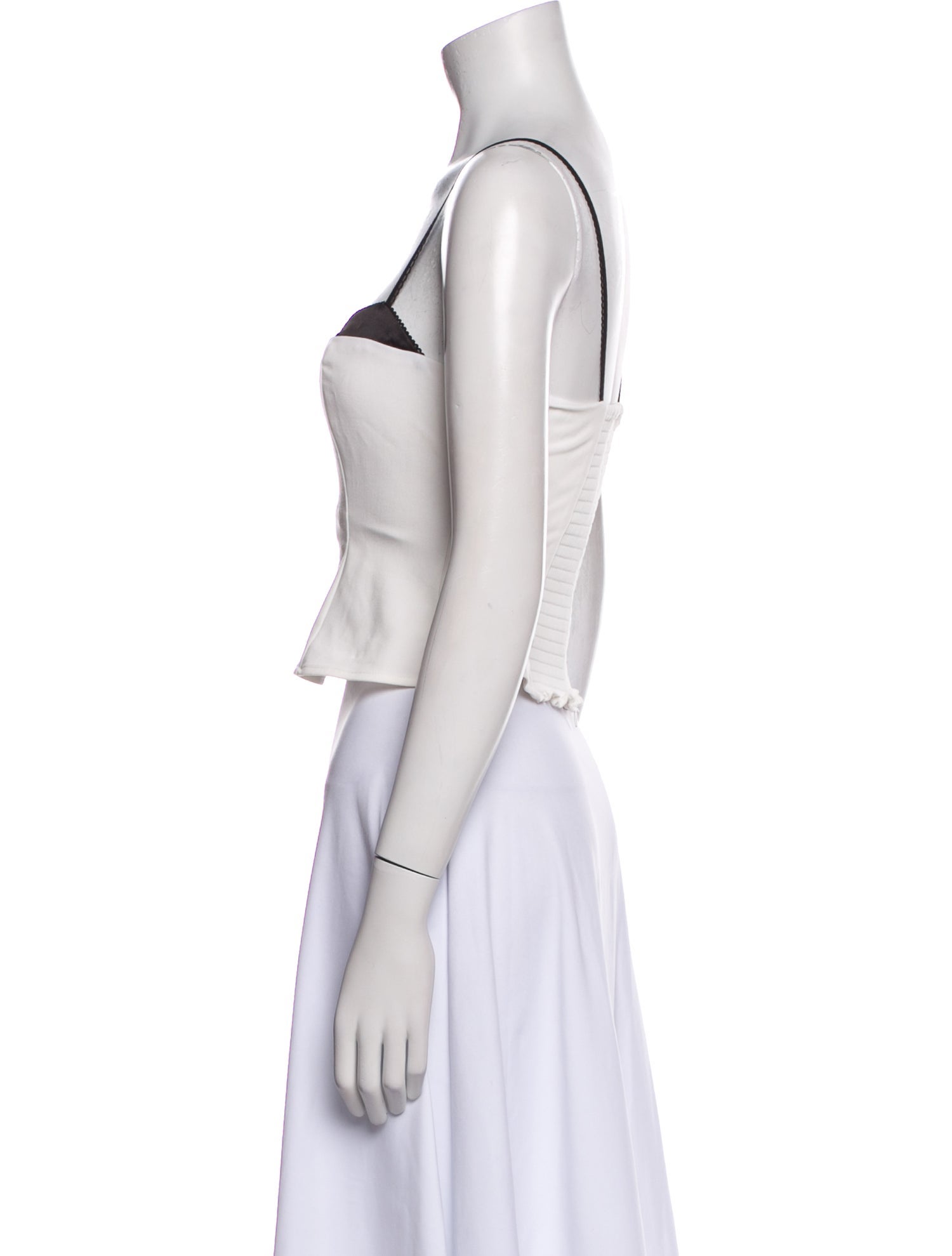 Reformation Square Neckline Sleeveless Crop Top