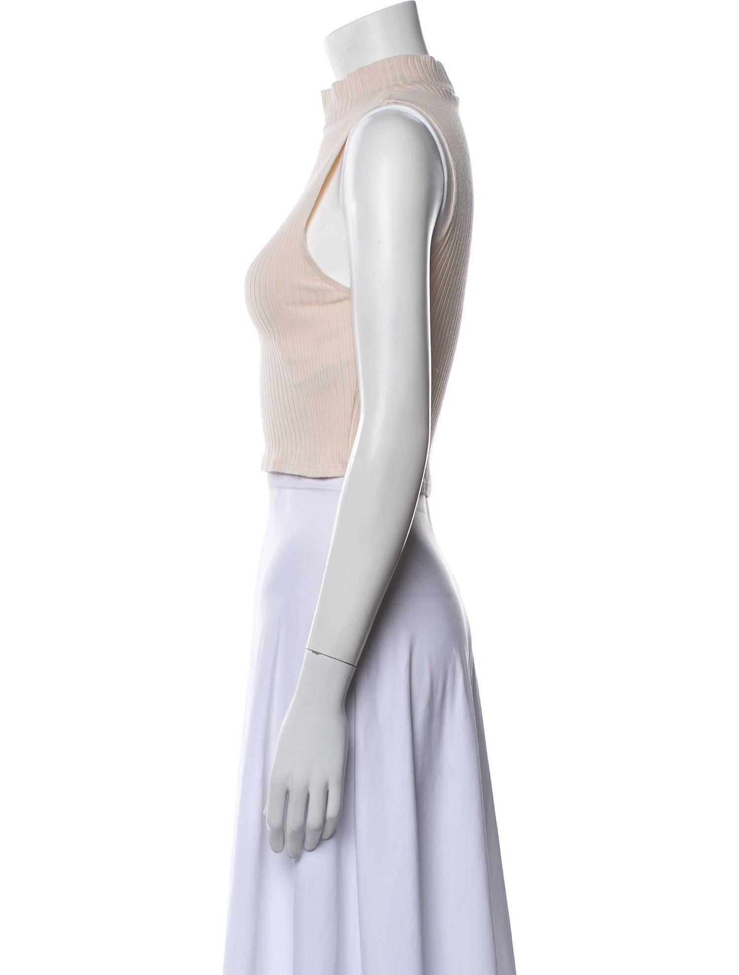 Reformation Mock Neck Sleeveless Crop Top