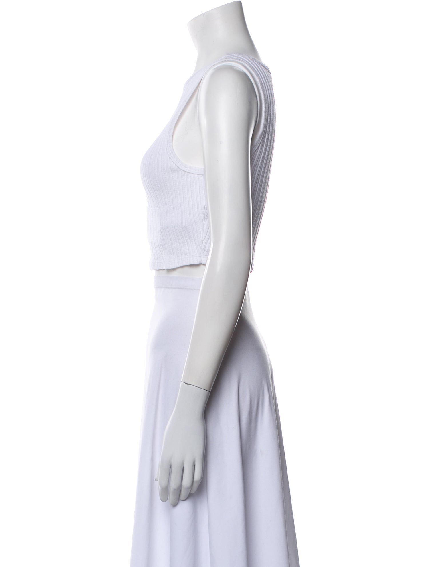 Reformation Striped Crew Neck Crop Top