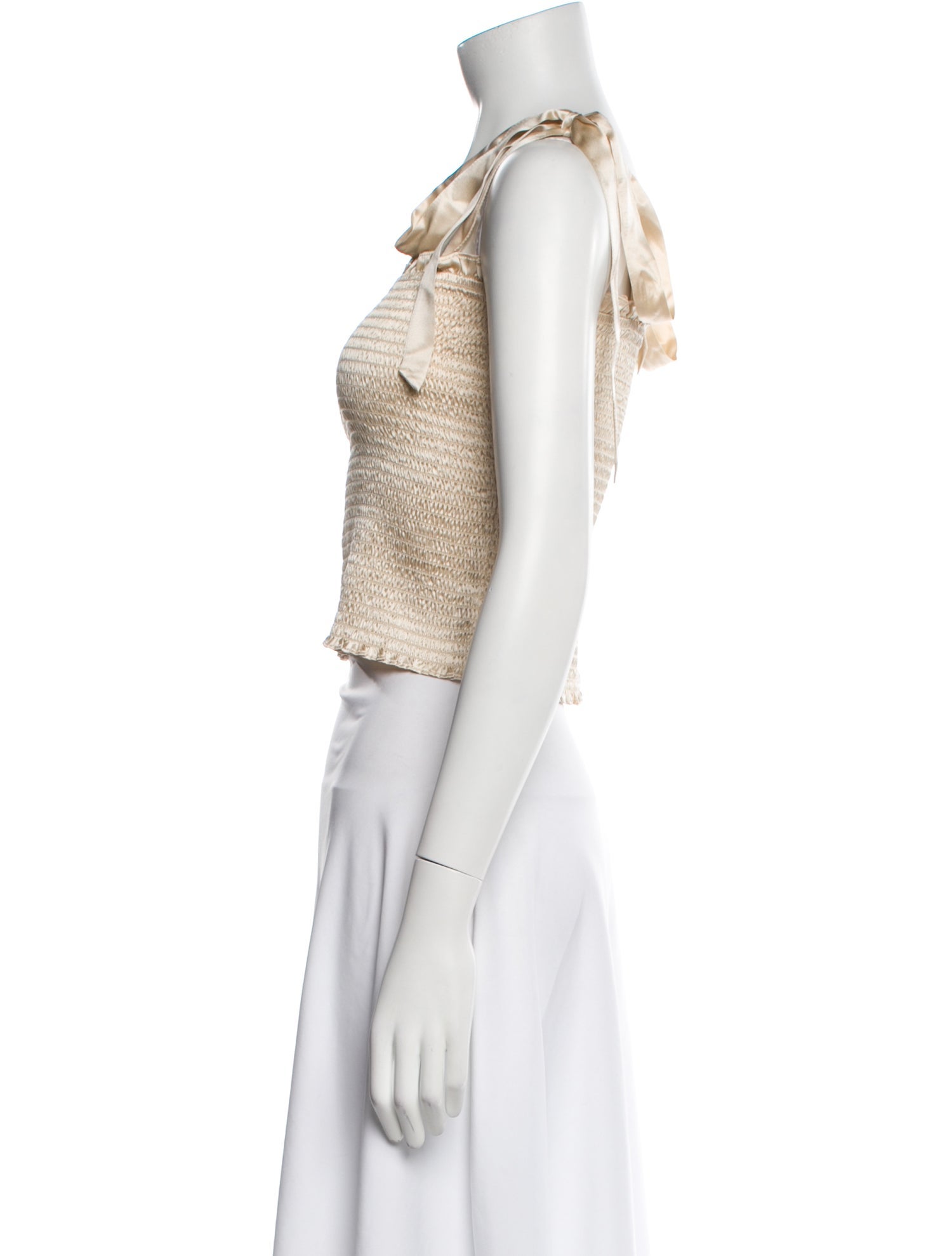 Reformation Silk Square Neckline Crop Top