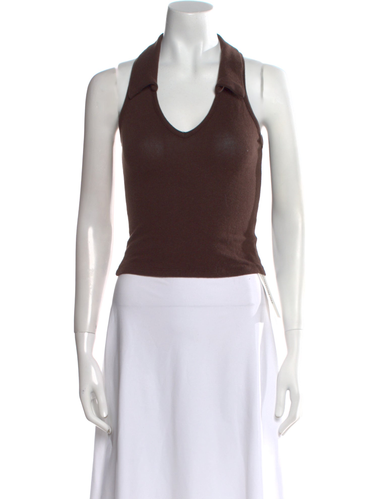 Reformation Halterneck Sleeveless Crop Top