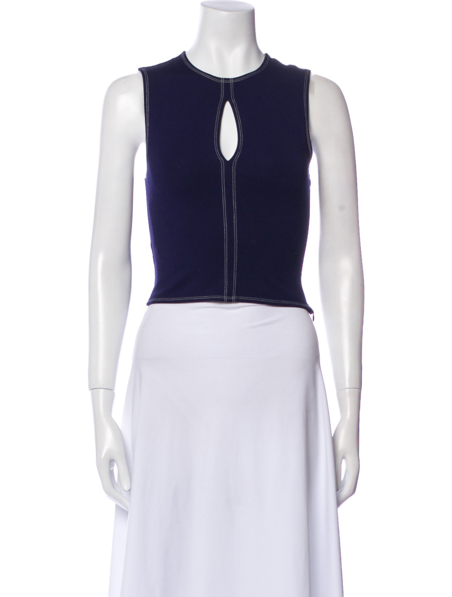 Reformation Crew Neck Sleeveless Crop Top