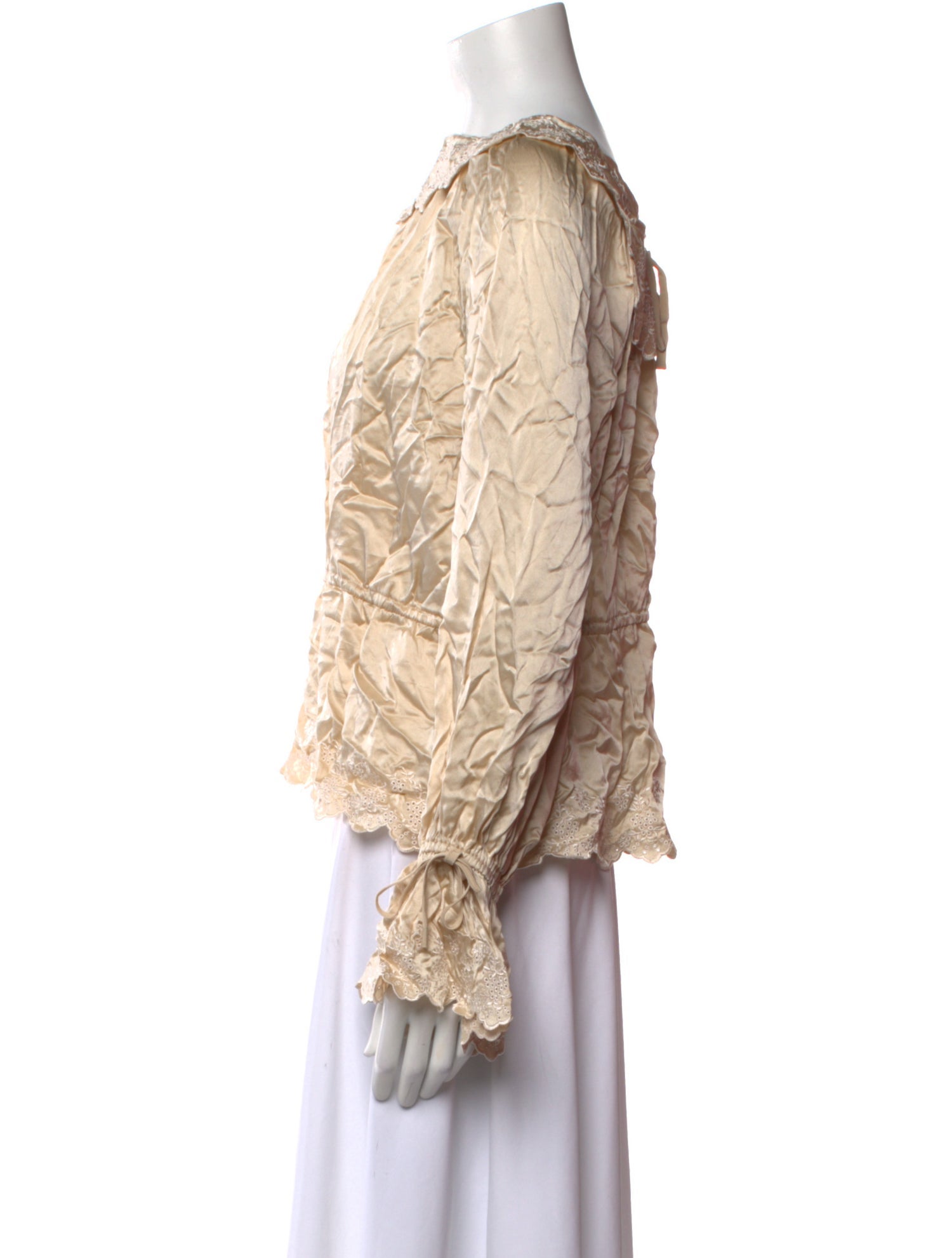 Reformation Silk Bateau Neckline Blouse