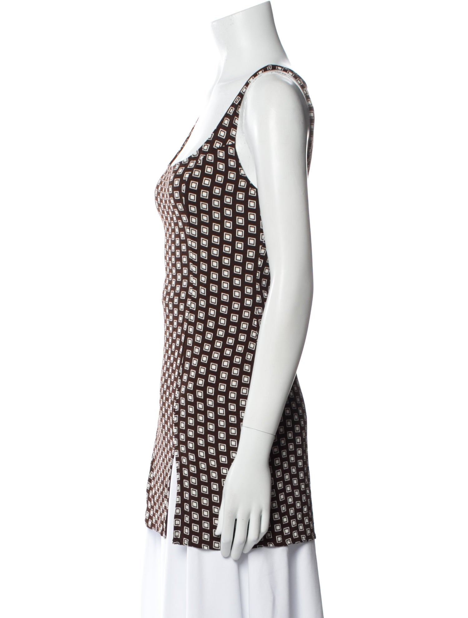 Reformation Polka Dot Print Square Neckline Top