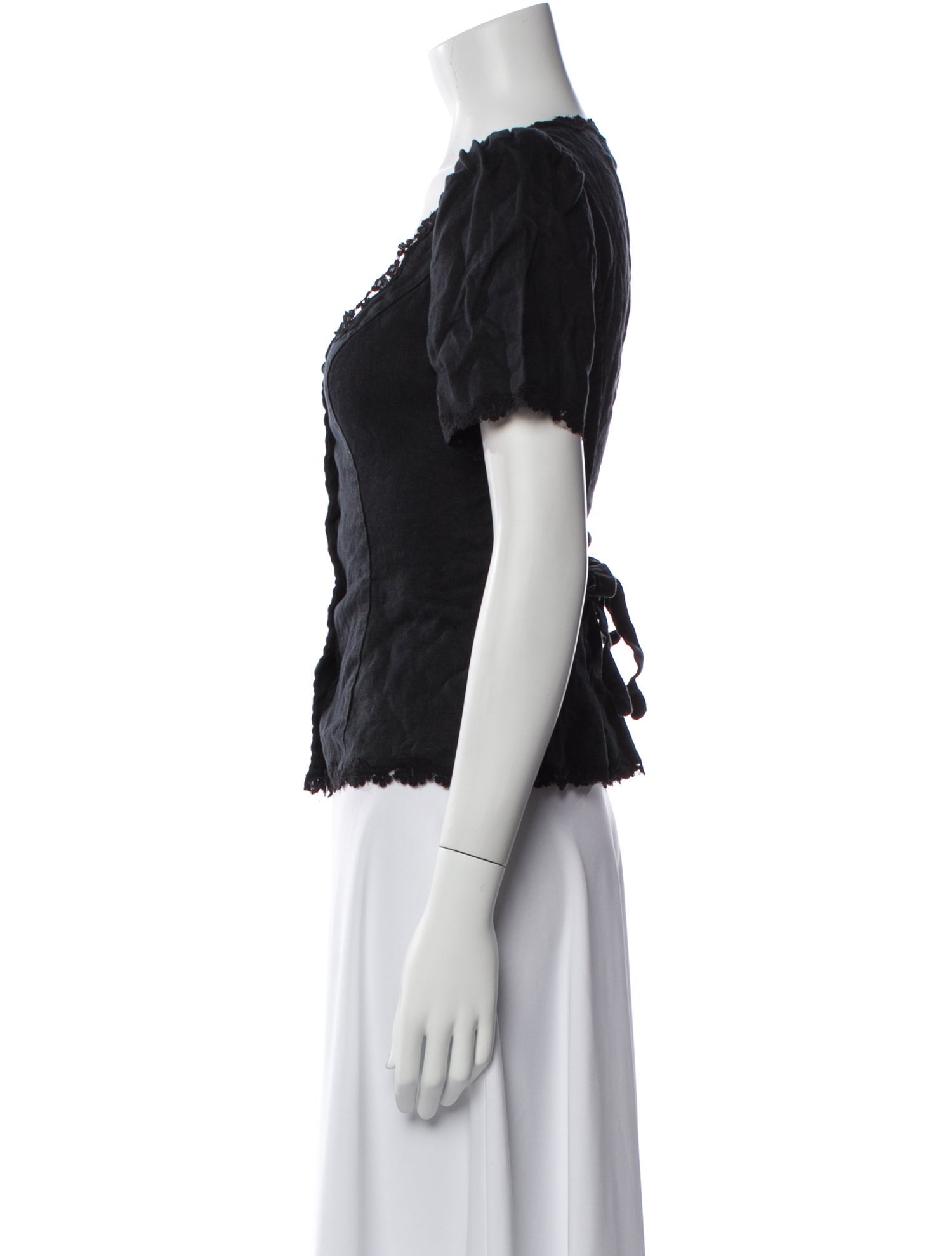 Reformation Linen Square Neckline Blouse