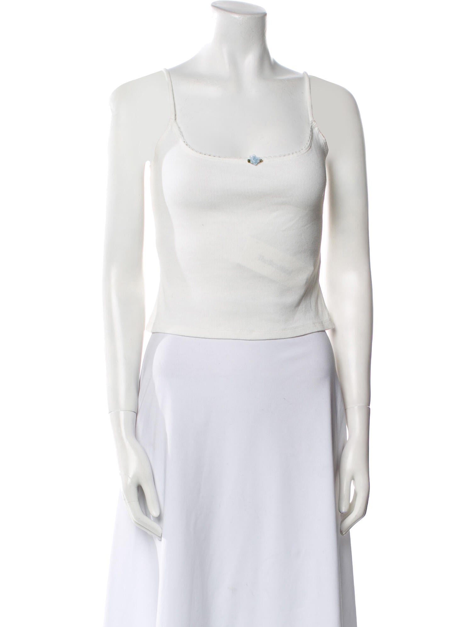 Reformation Square Neckline Sleeveless Crop Top