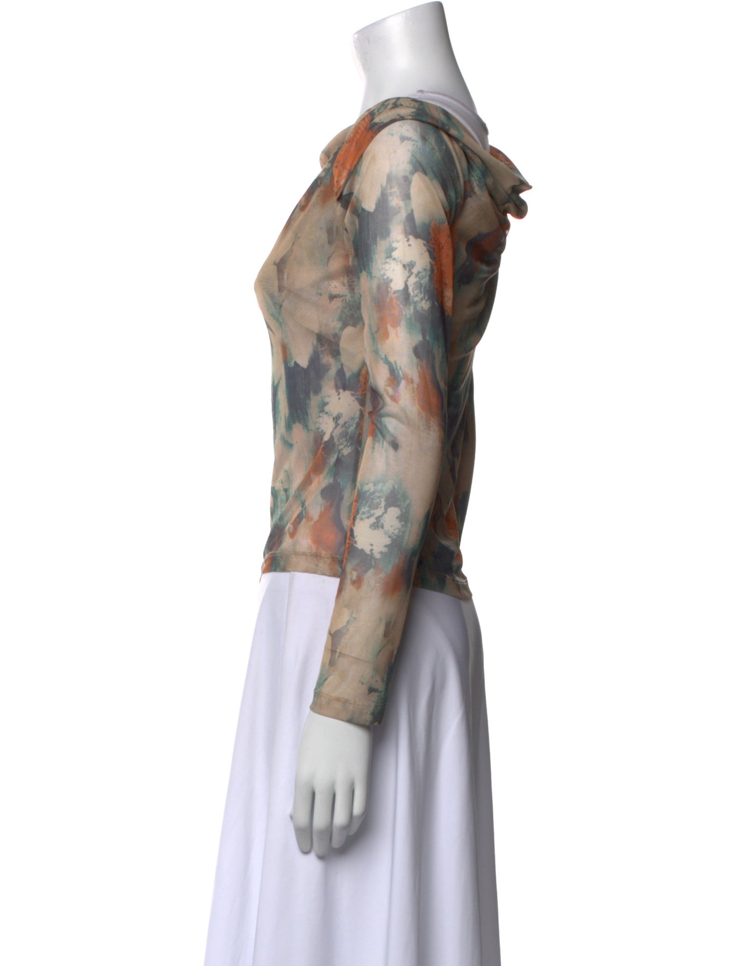 Reformation Printed Cowl Neck Top