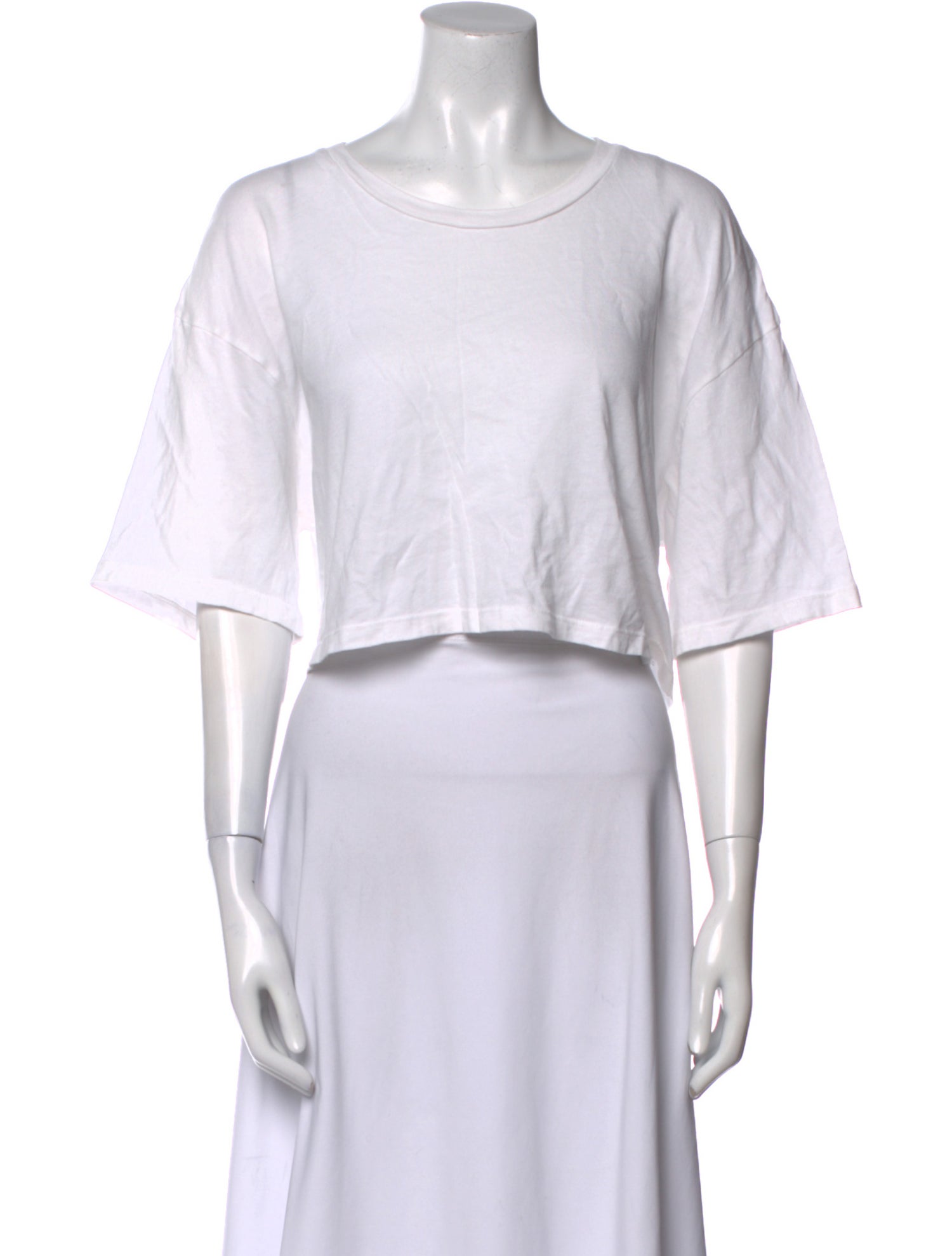 Reformation Bateau Neckline Short Sleeve Crop Top