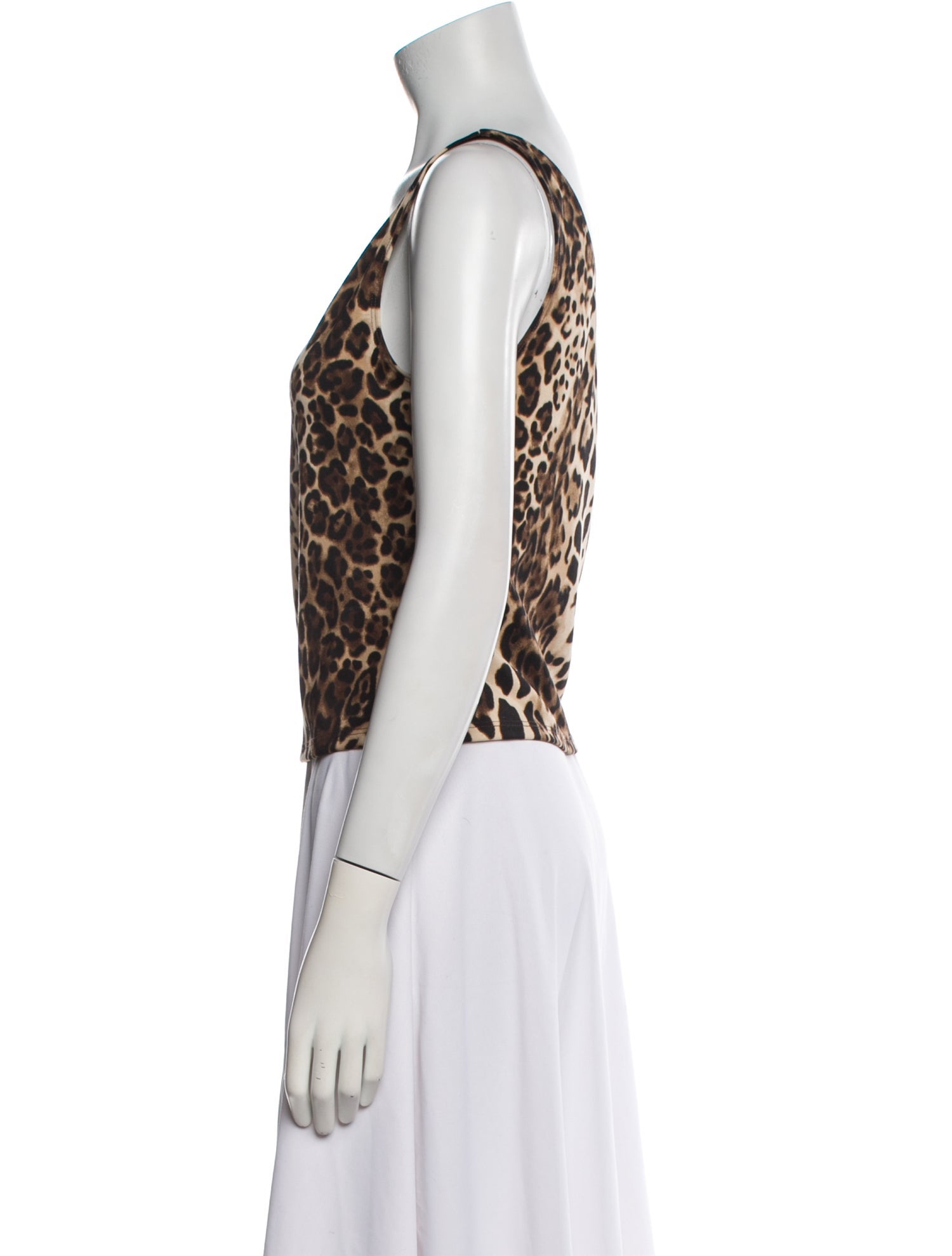 Reformation Animal Print One-Shoulder Top