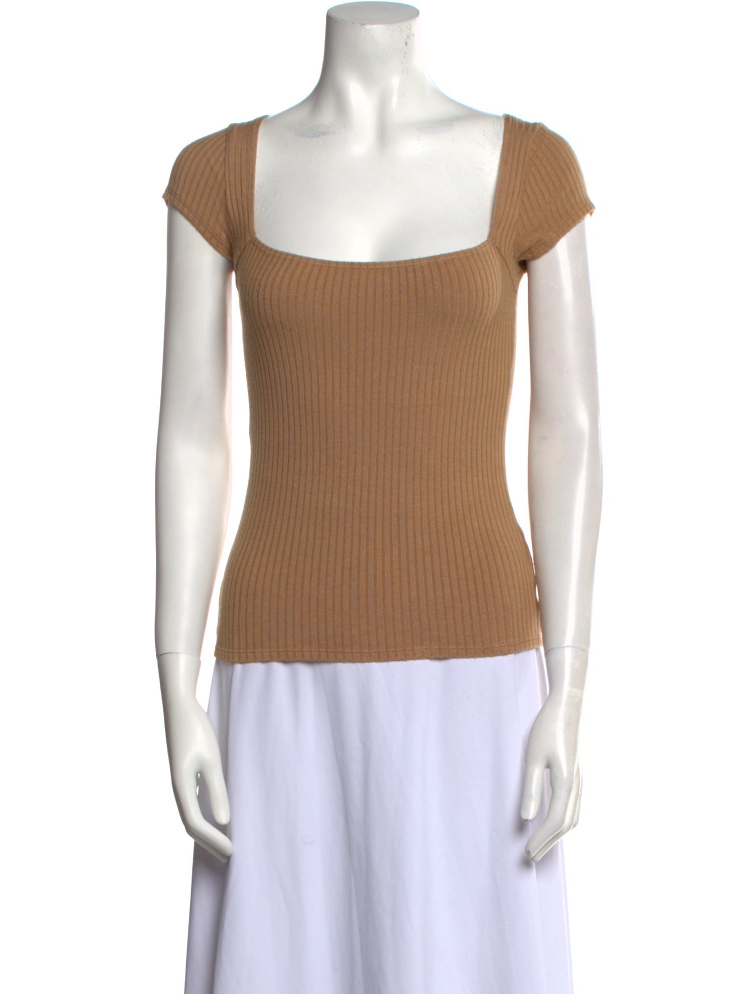 Reformation Square Neckline Short Sleeve Top