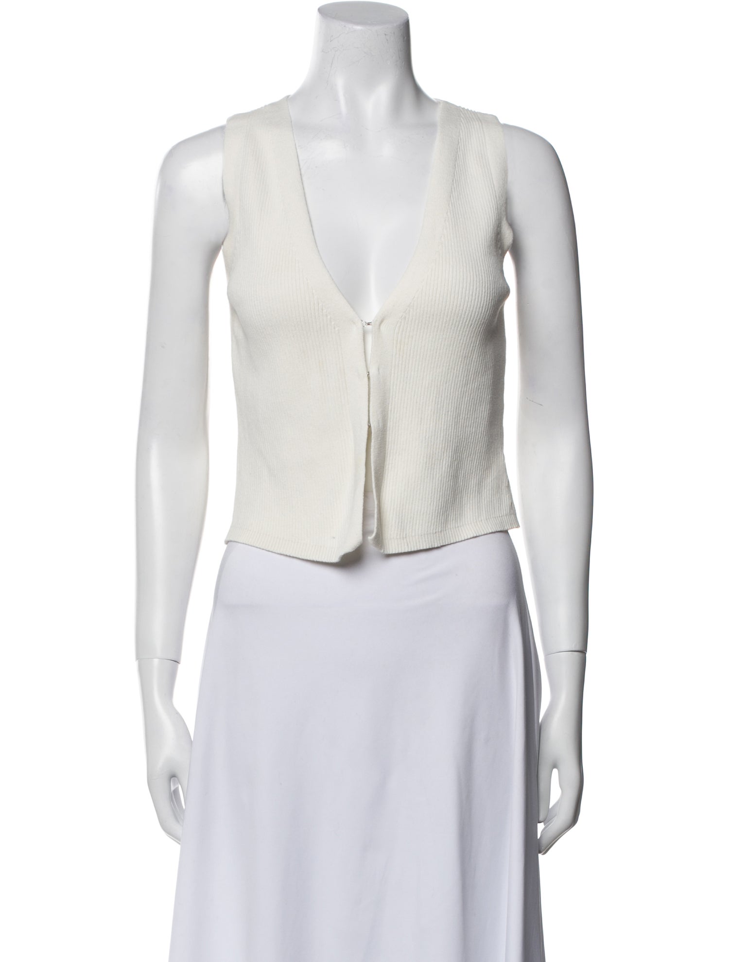 Reformation V-Neck Sleeveless Crop Top