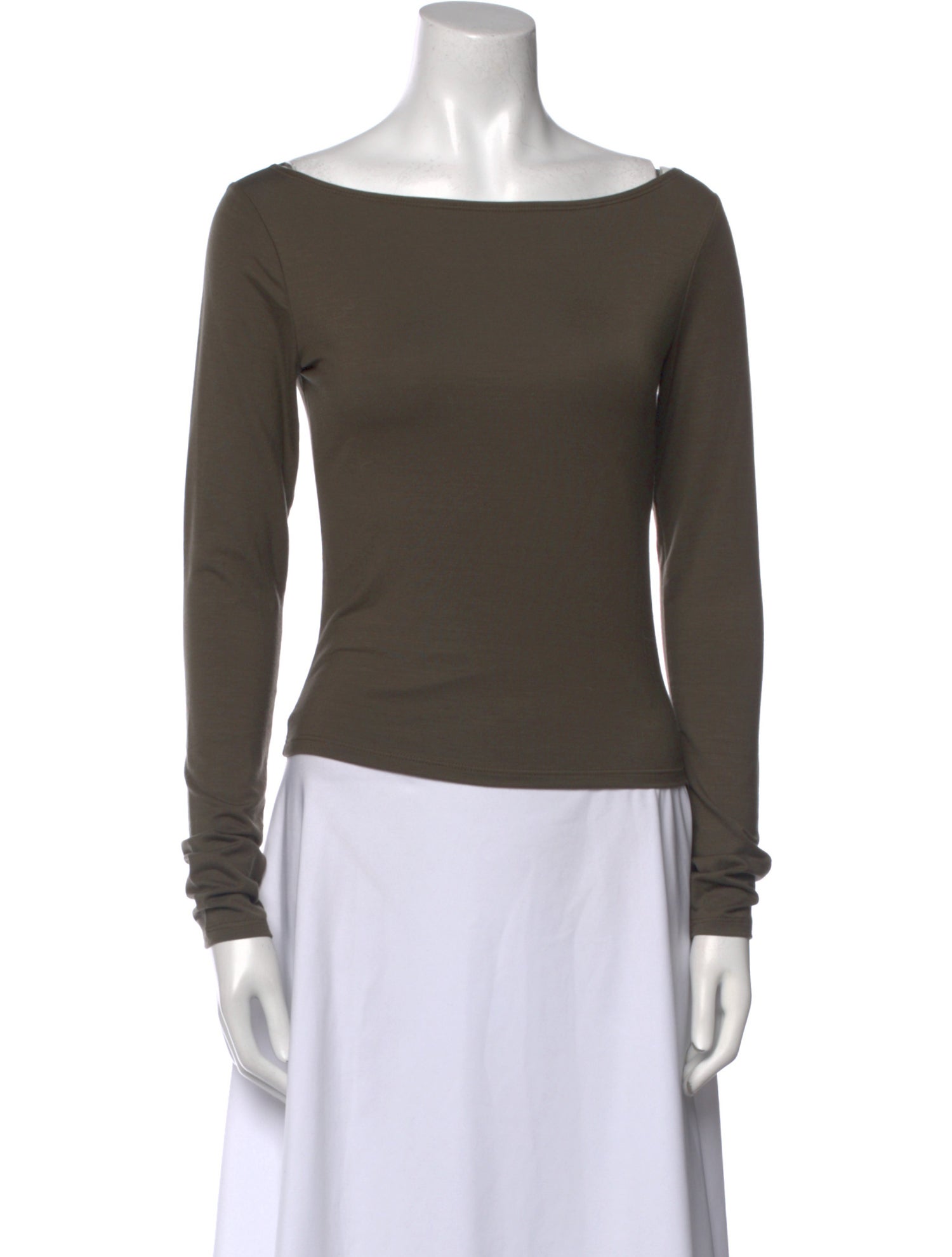 Reformation Bateau Neckline Long Sleeve Top