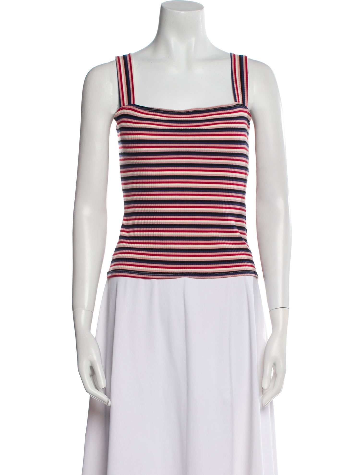 Reformation Striped Square Neckline Top