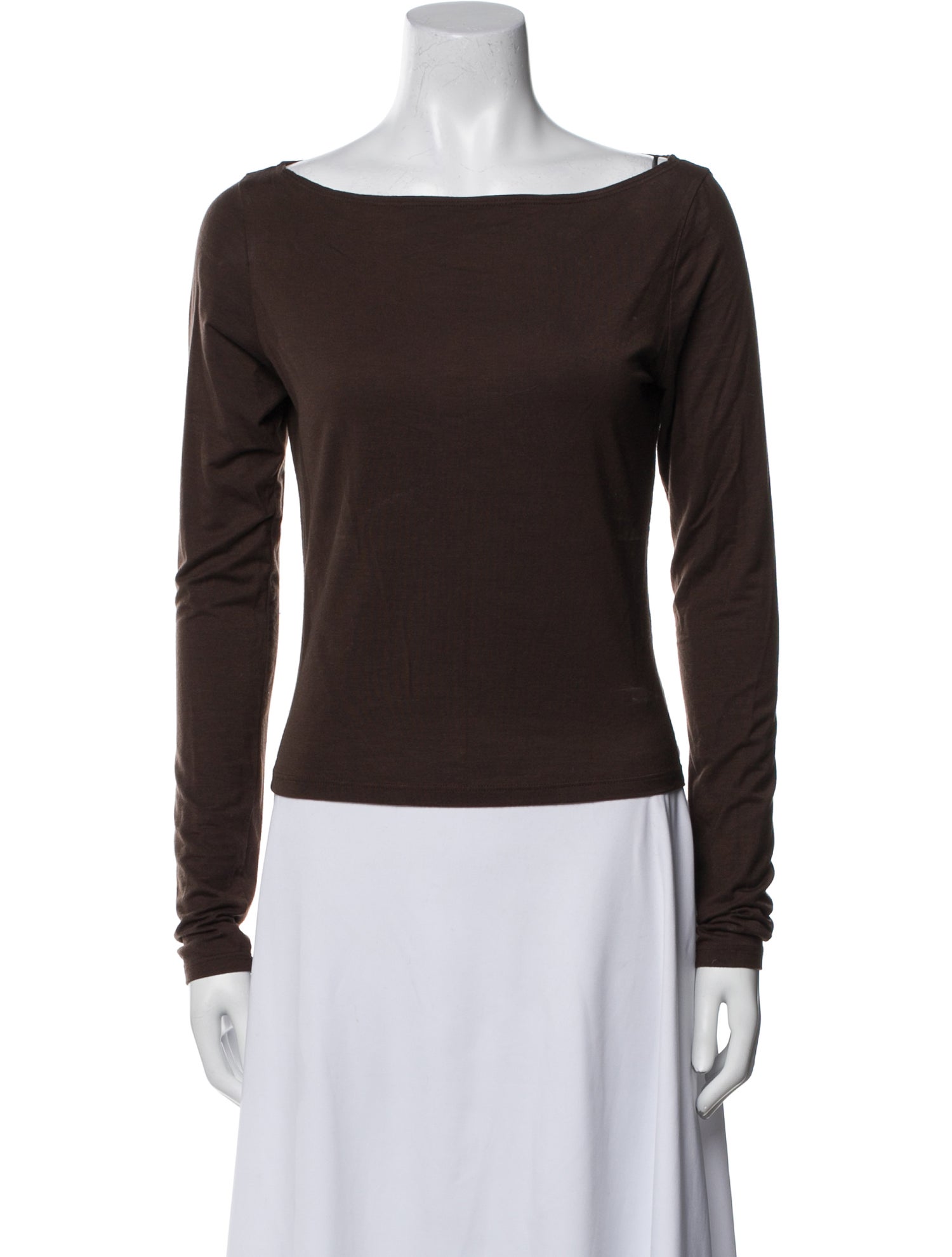 Reformation Bateau Neckline Long Sleeve Top