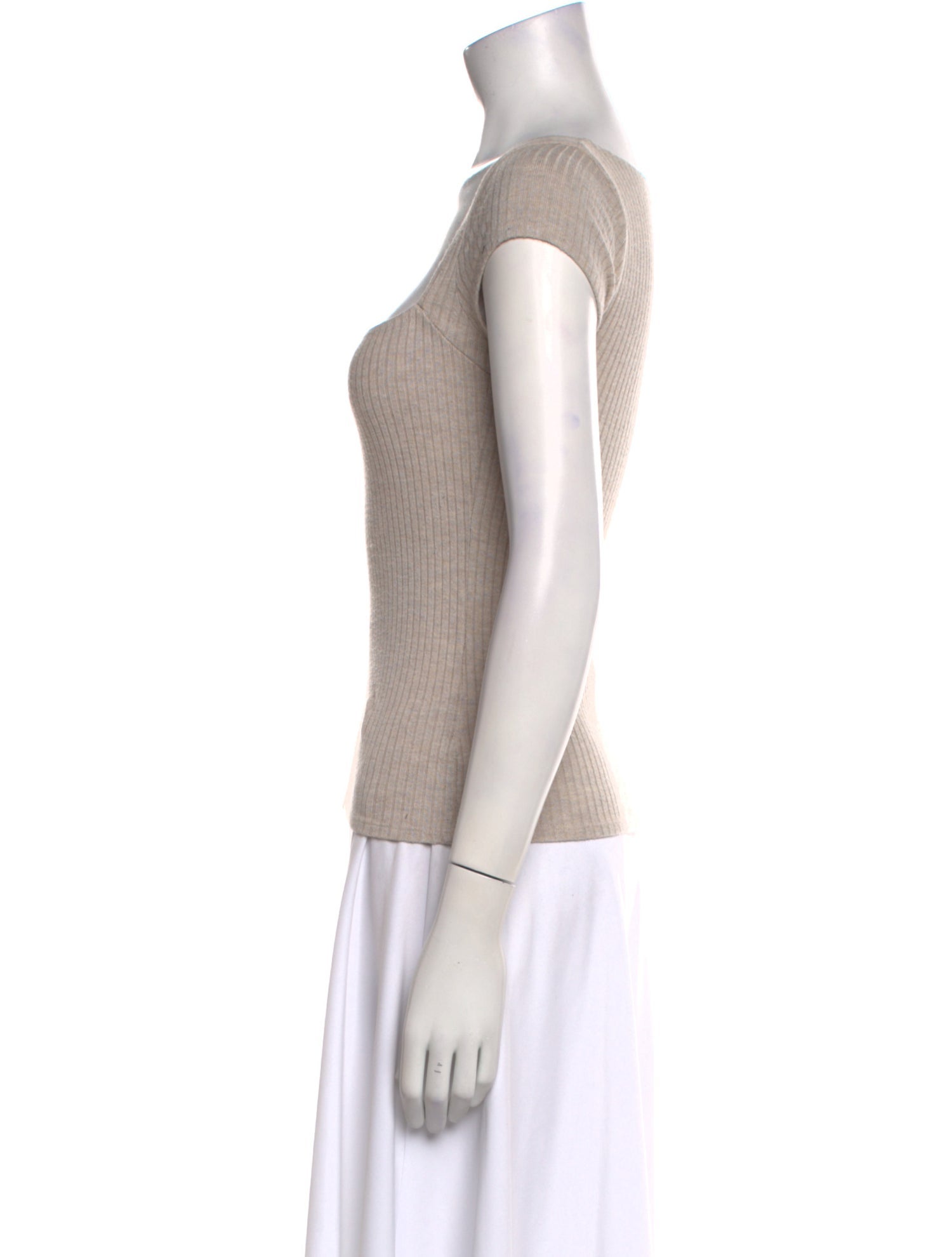 Reformation Square Neckline Short Sleeve Top