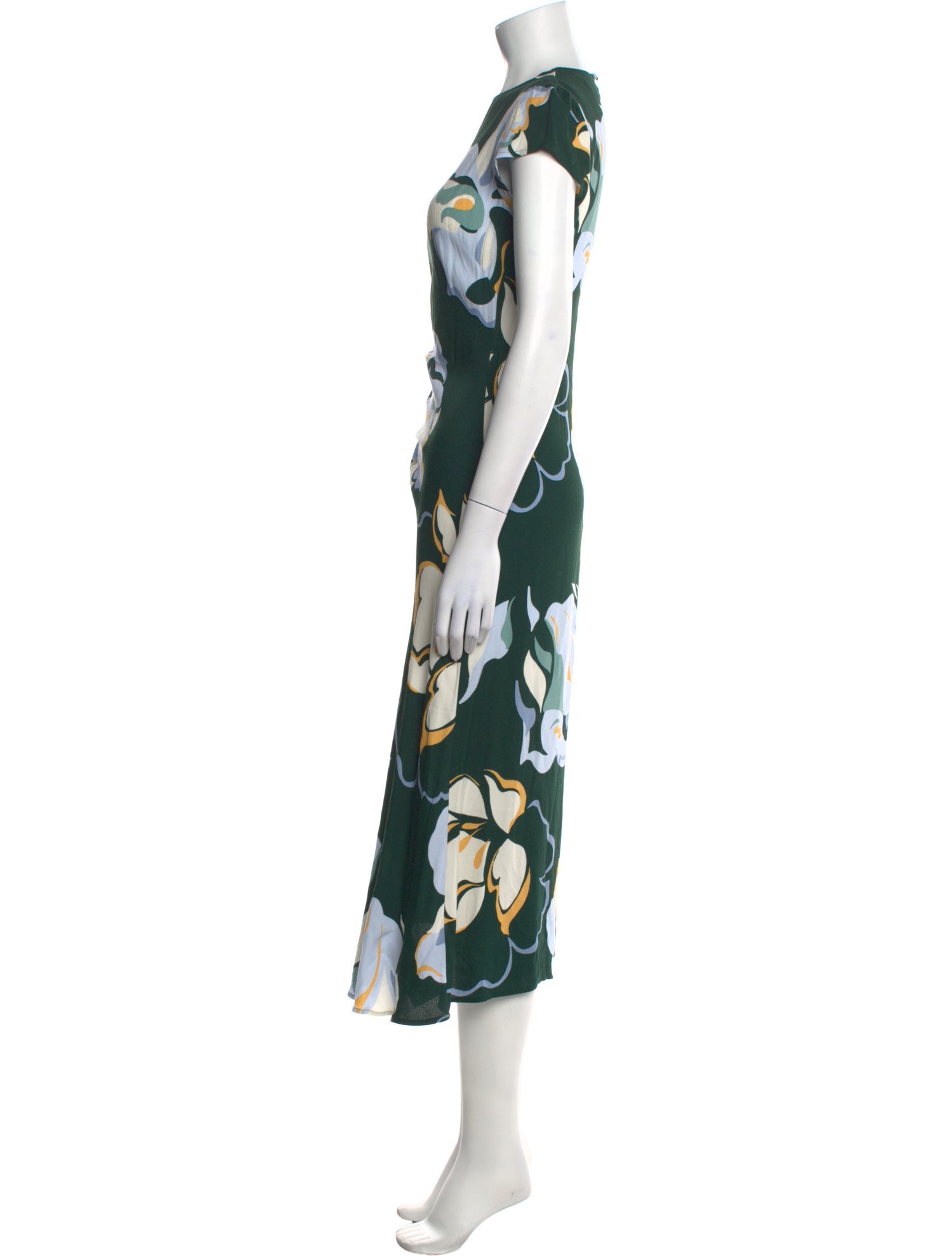 Reformation Floral Print Midi Length Dress