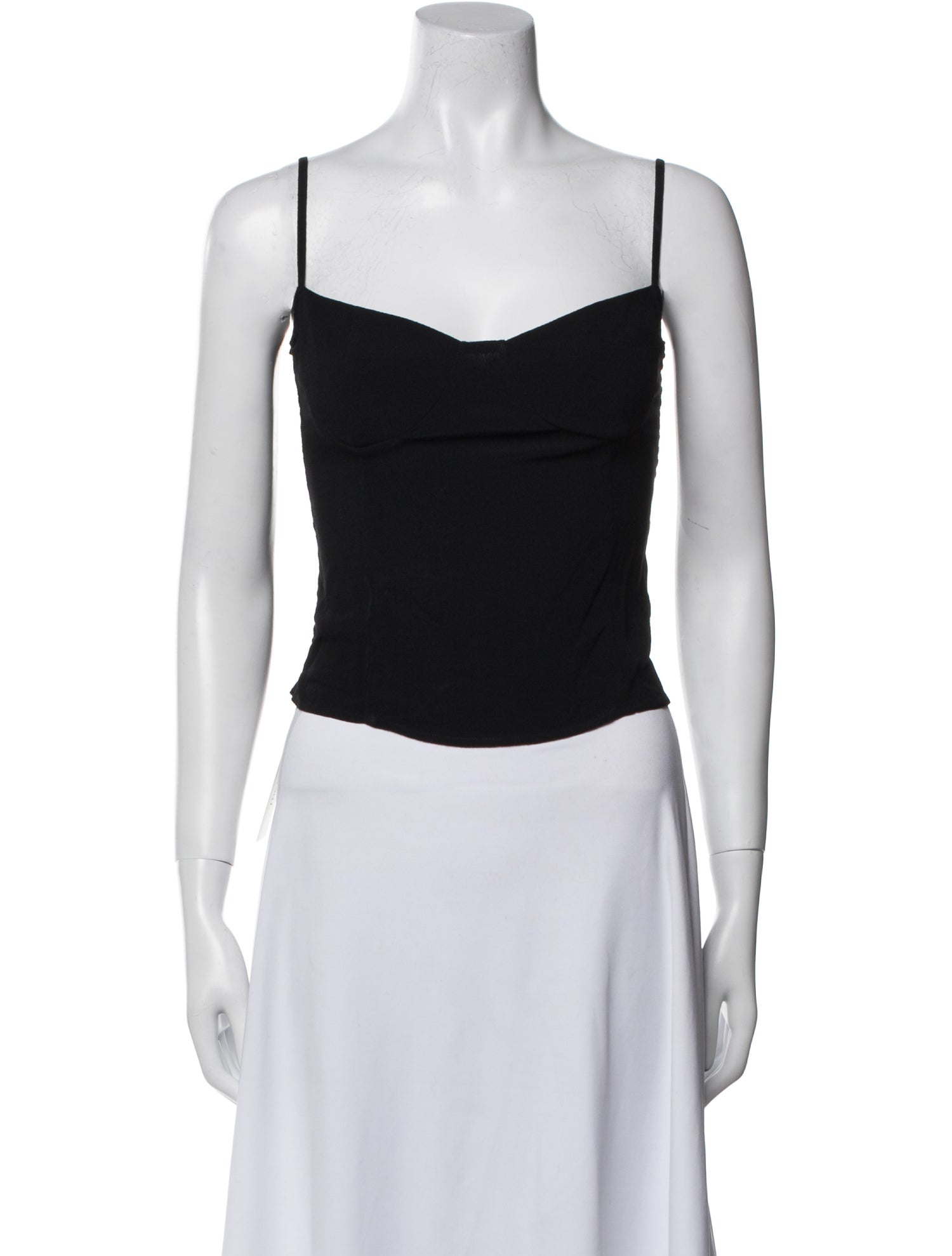 Reformation Square Neckline Sleeveless Crop Top