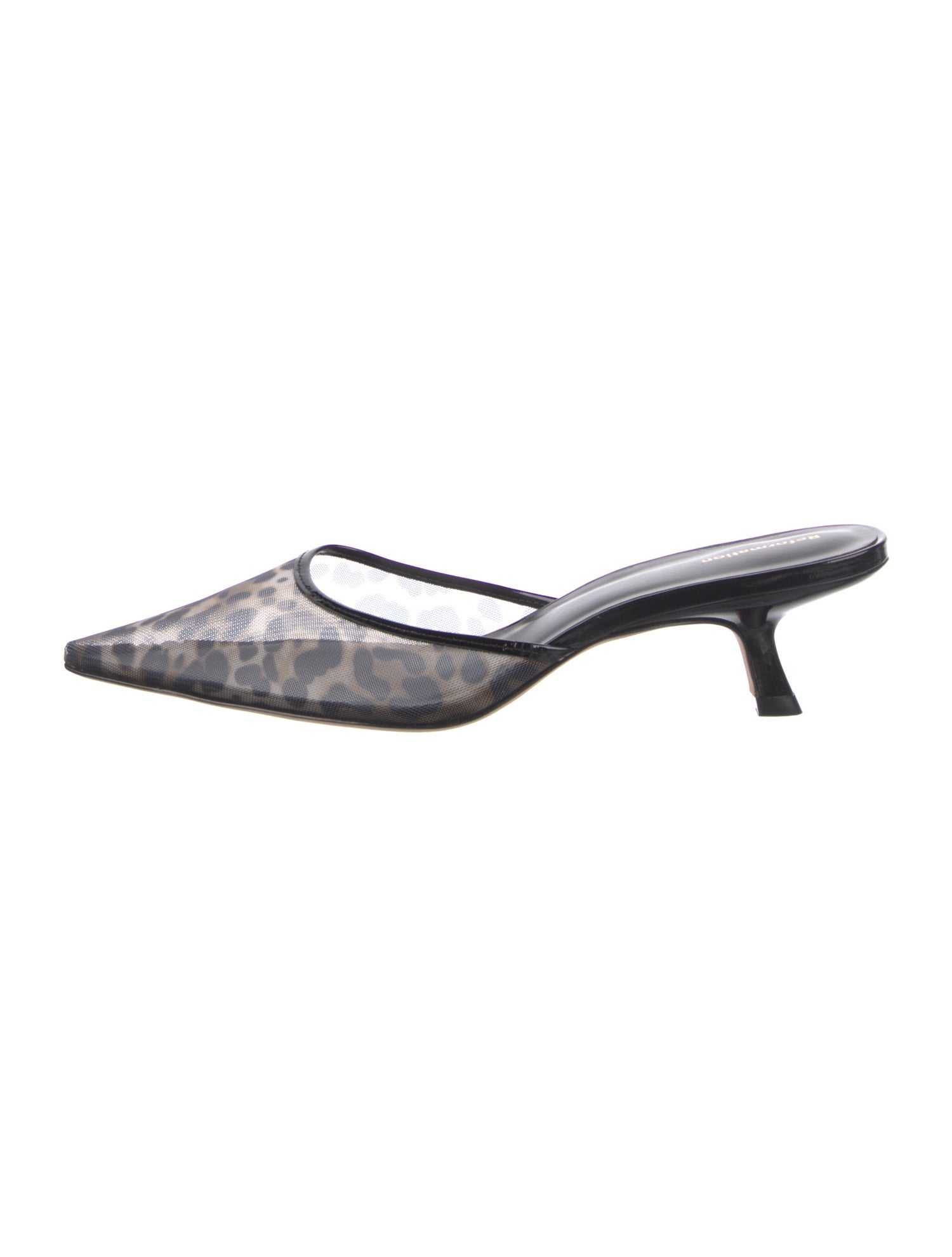 Reformation Leather Animal Print Mules