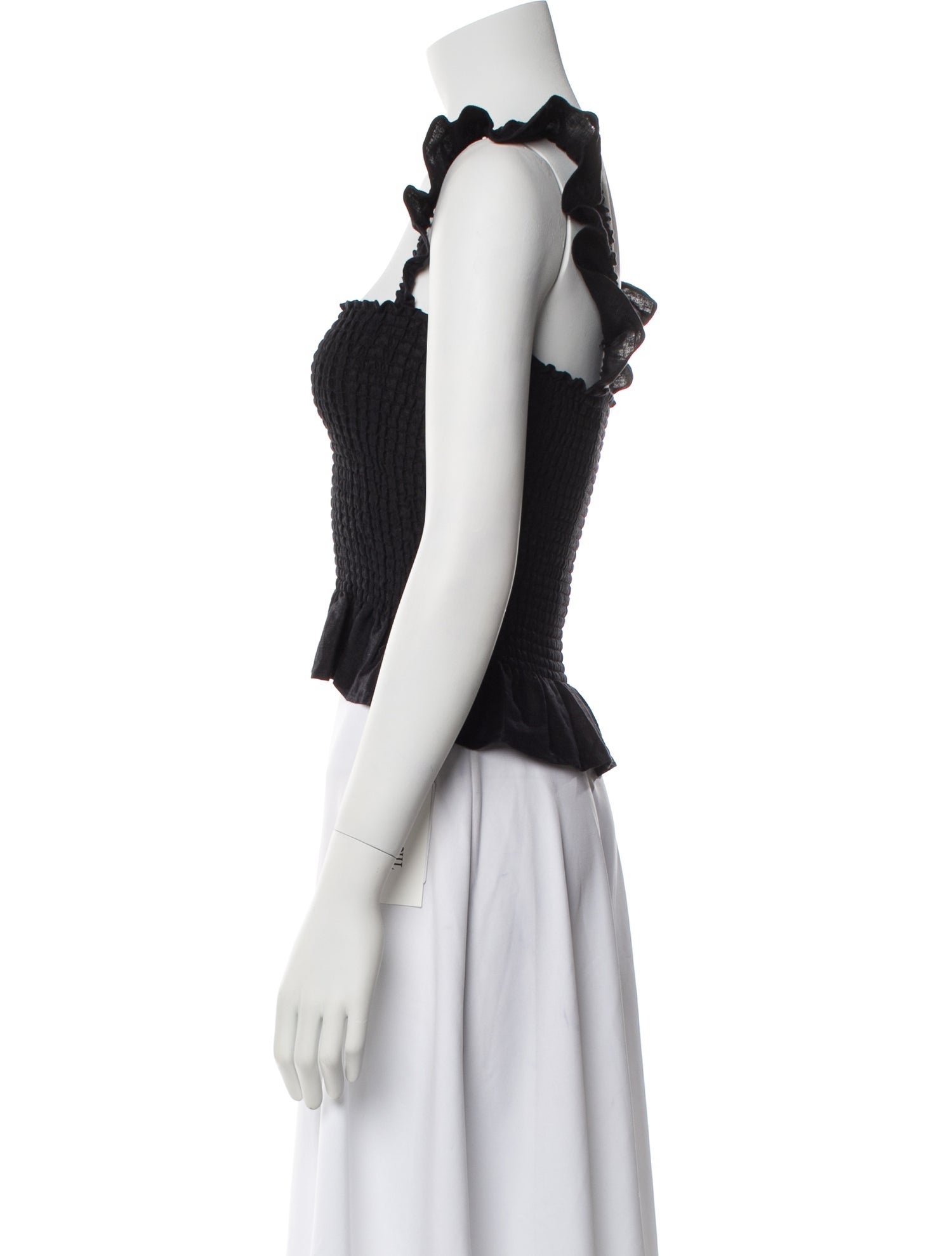 Reformation Linen Square Neckline Crop Top