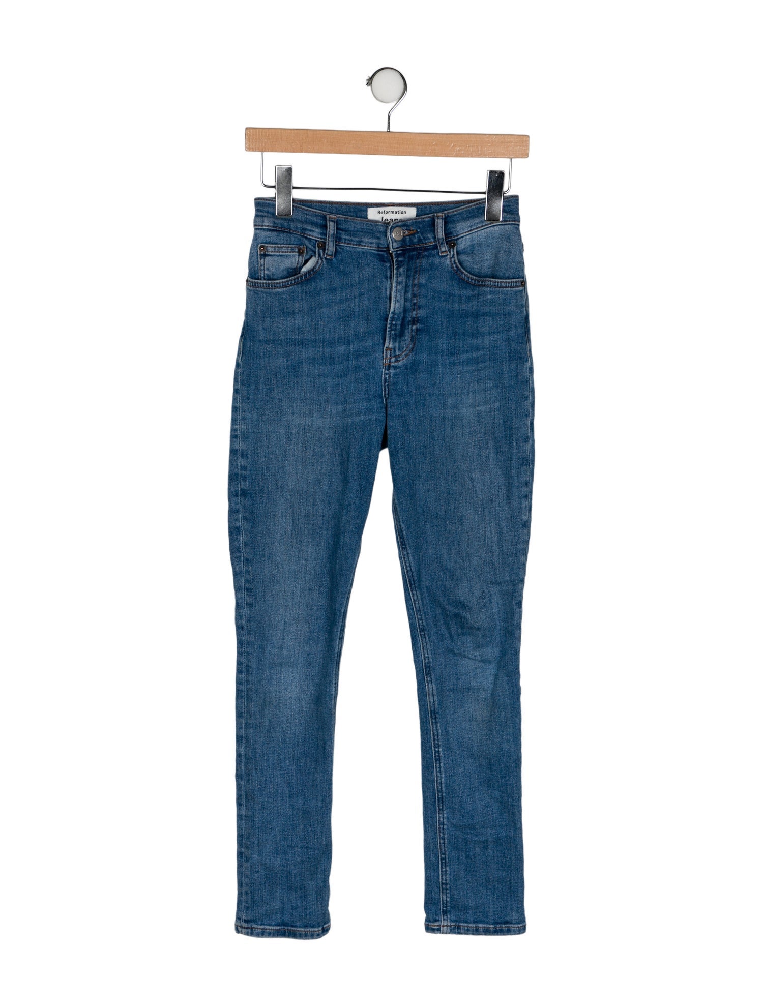 Reformation Mid-Rise Straight Leg Jeans