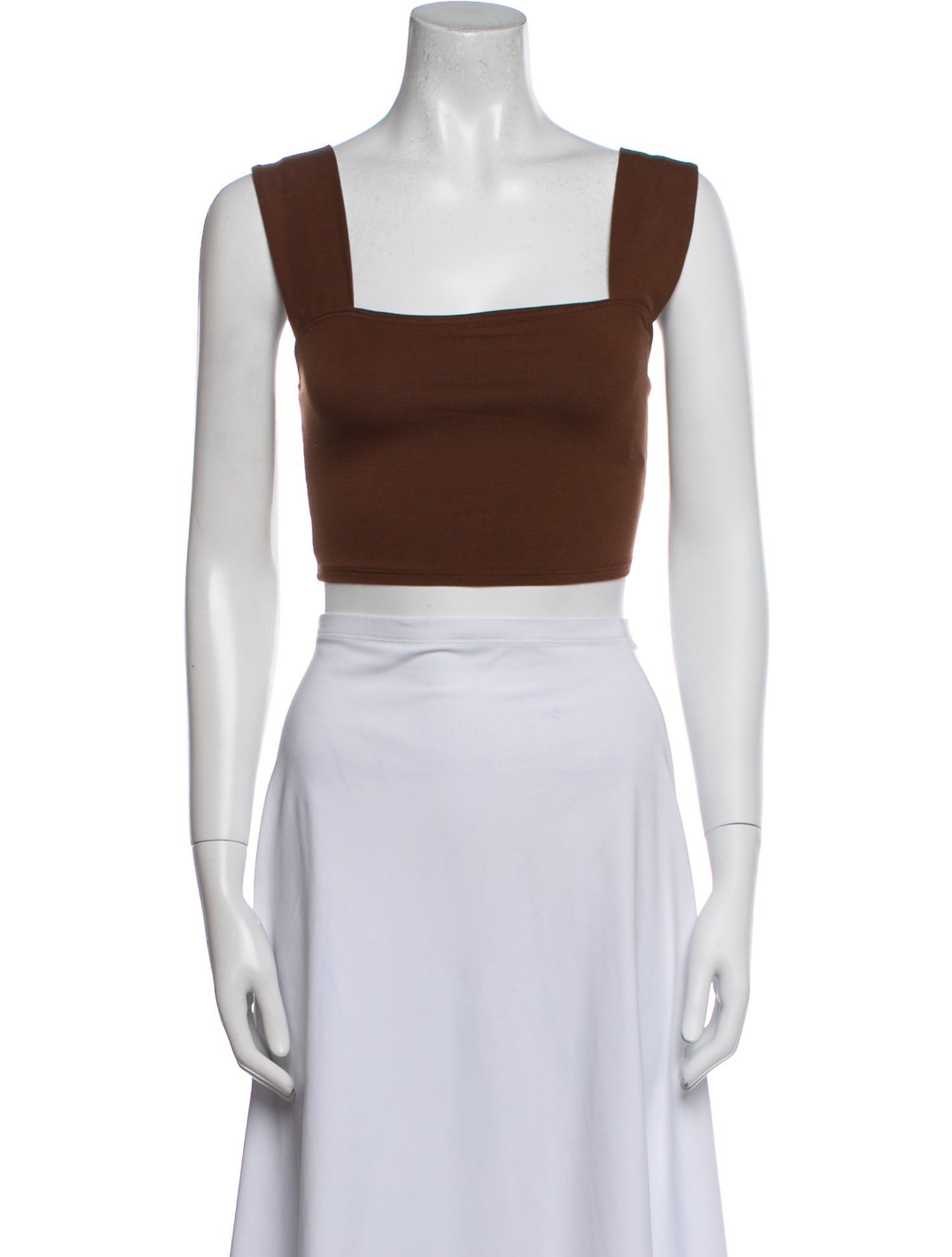 Reformation Square Neckline Sleeveless Crop Top