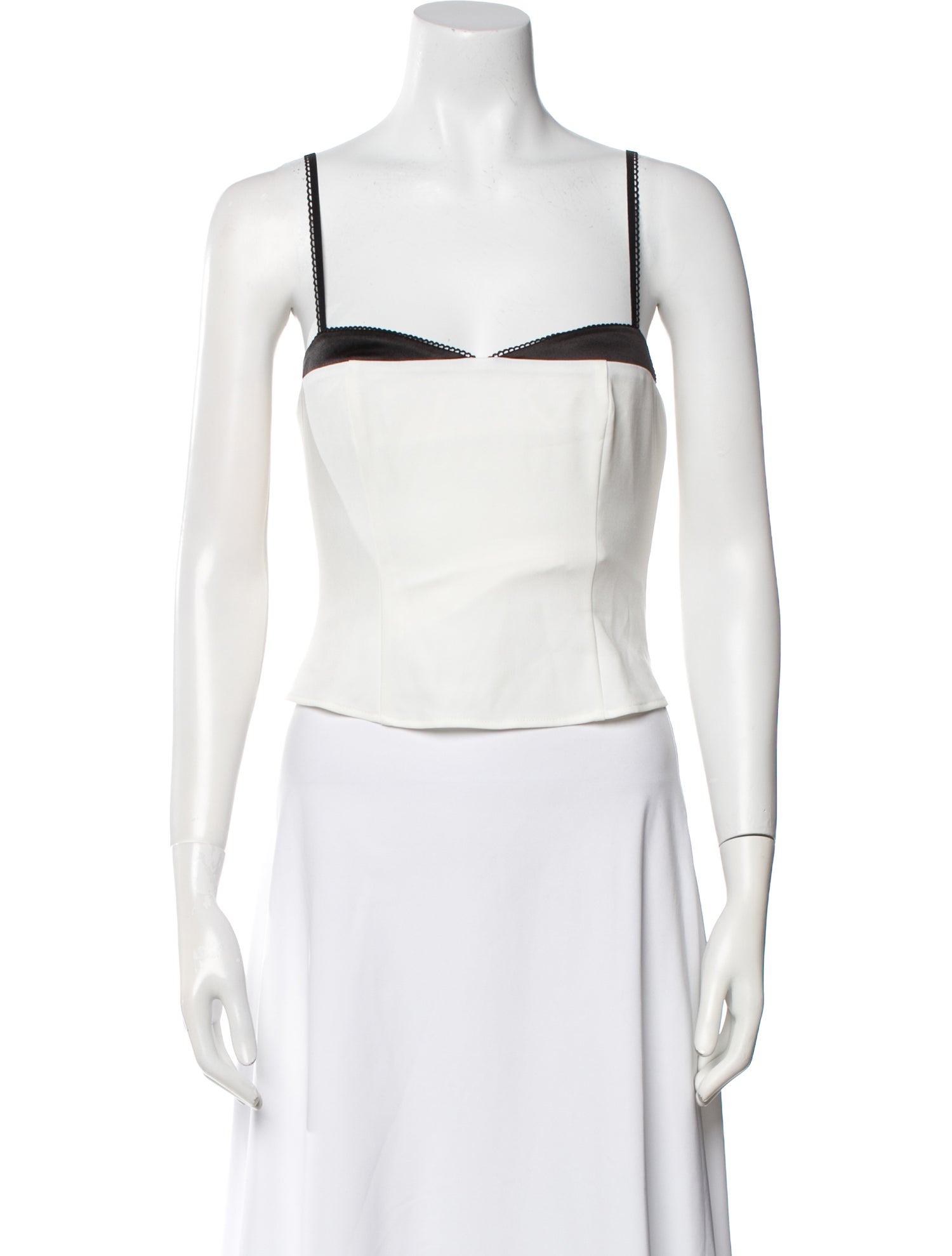 Reformation Square Neckline Sleeveless Crop Top