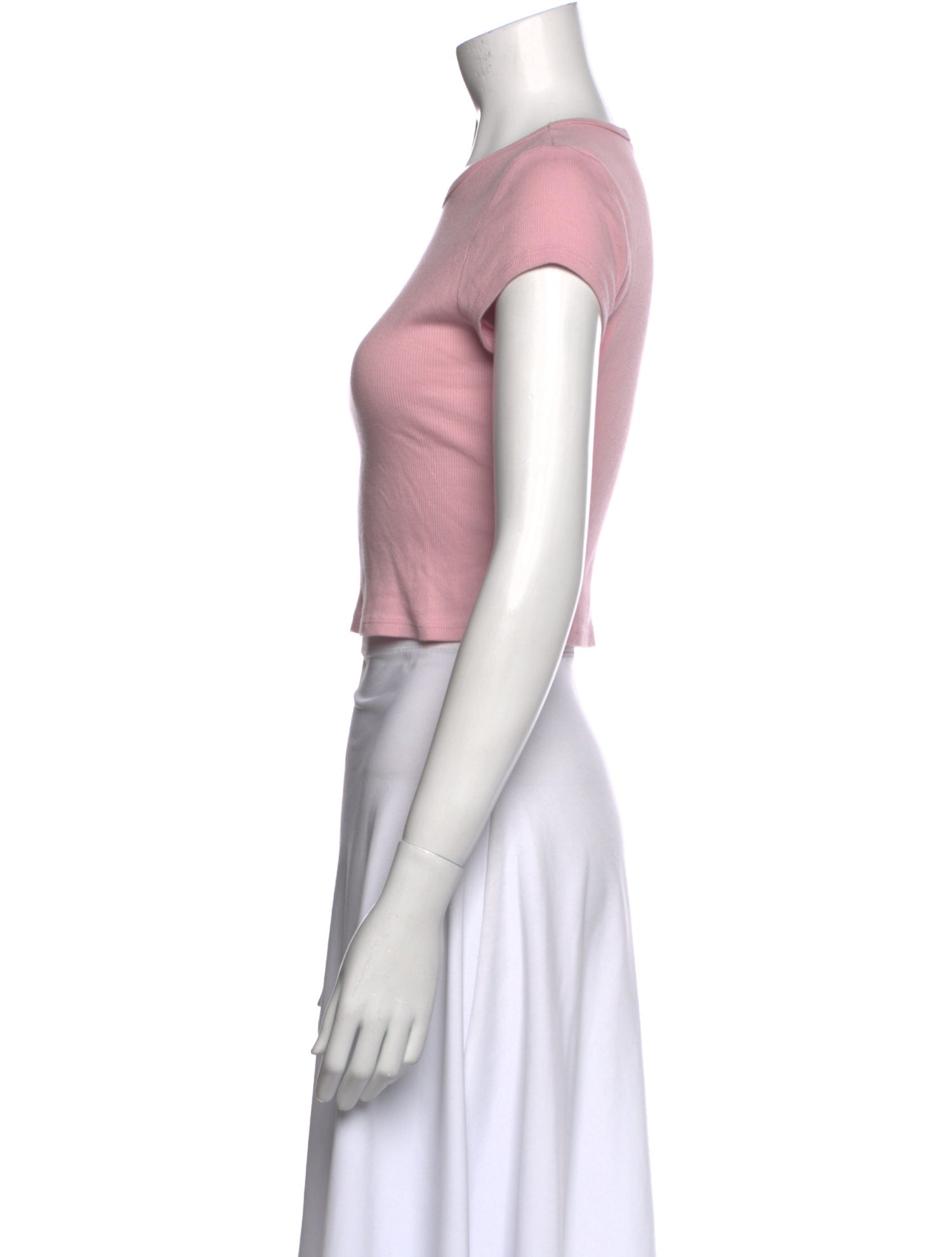 Reformation Crew Neck Short Sleeve Crop Top