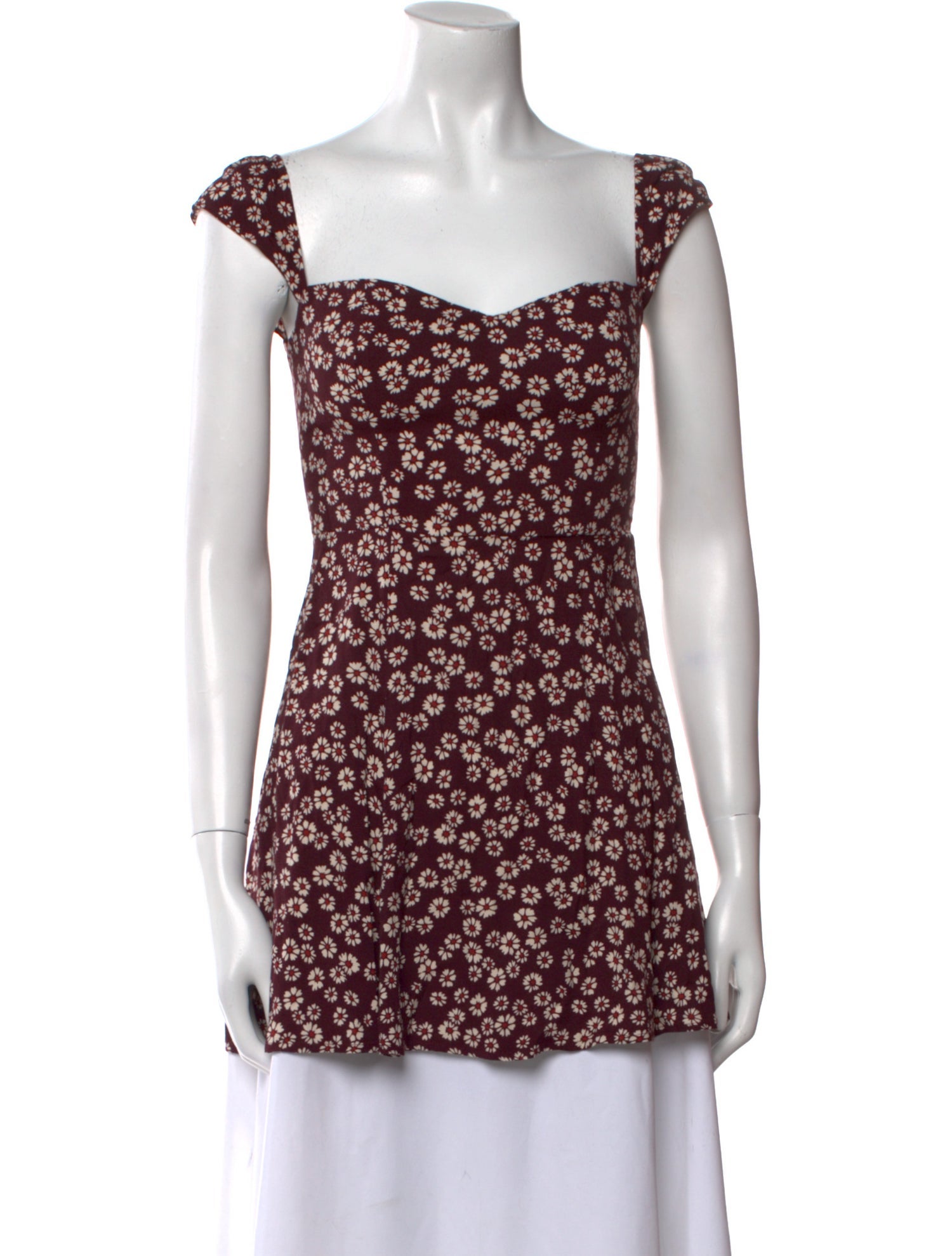 Reformation Floral Print Square Neckline Tunic