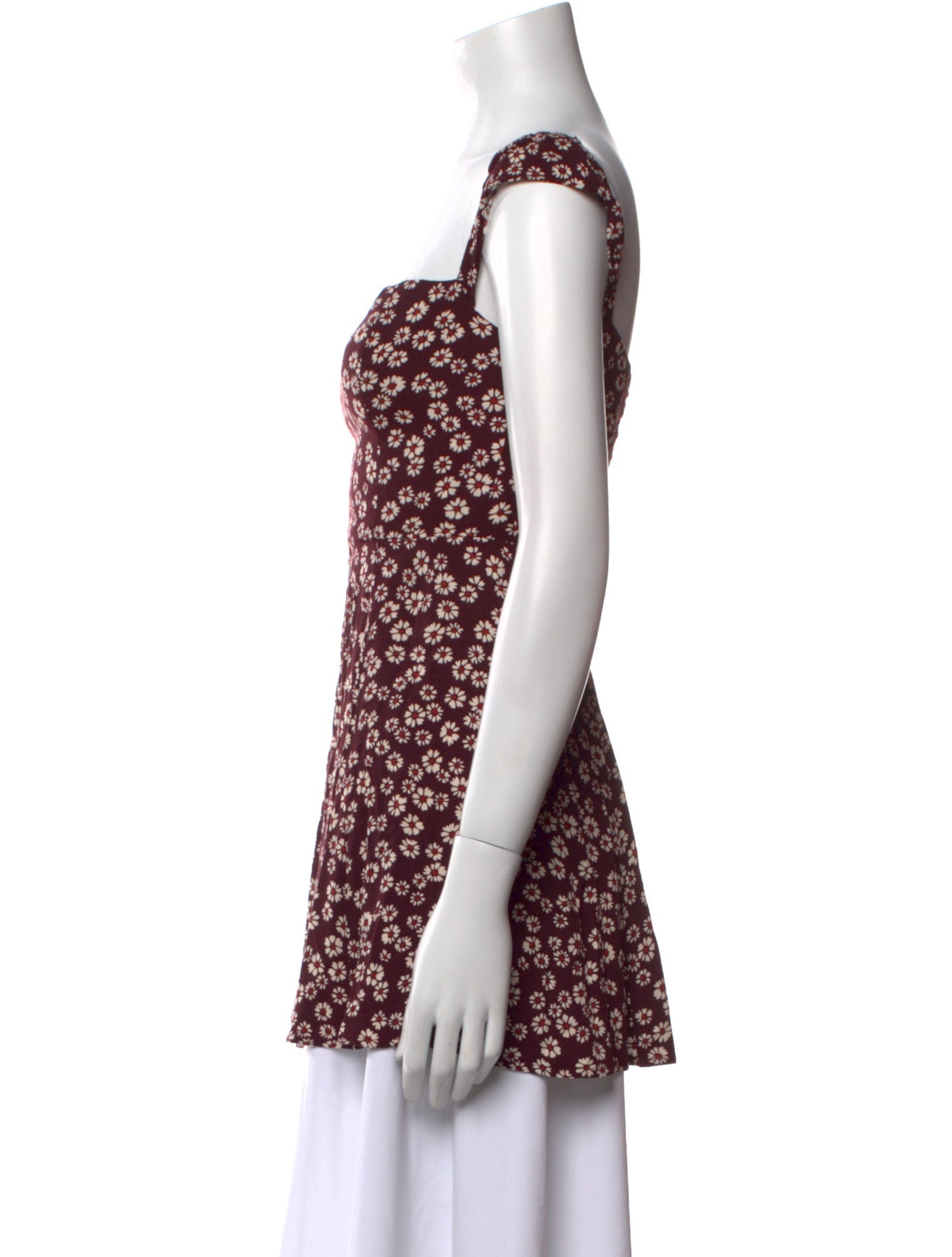 Reformation Floral Print Square Neckline Tunic