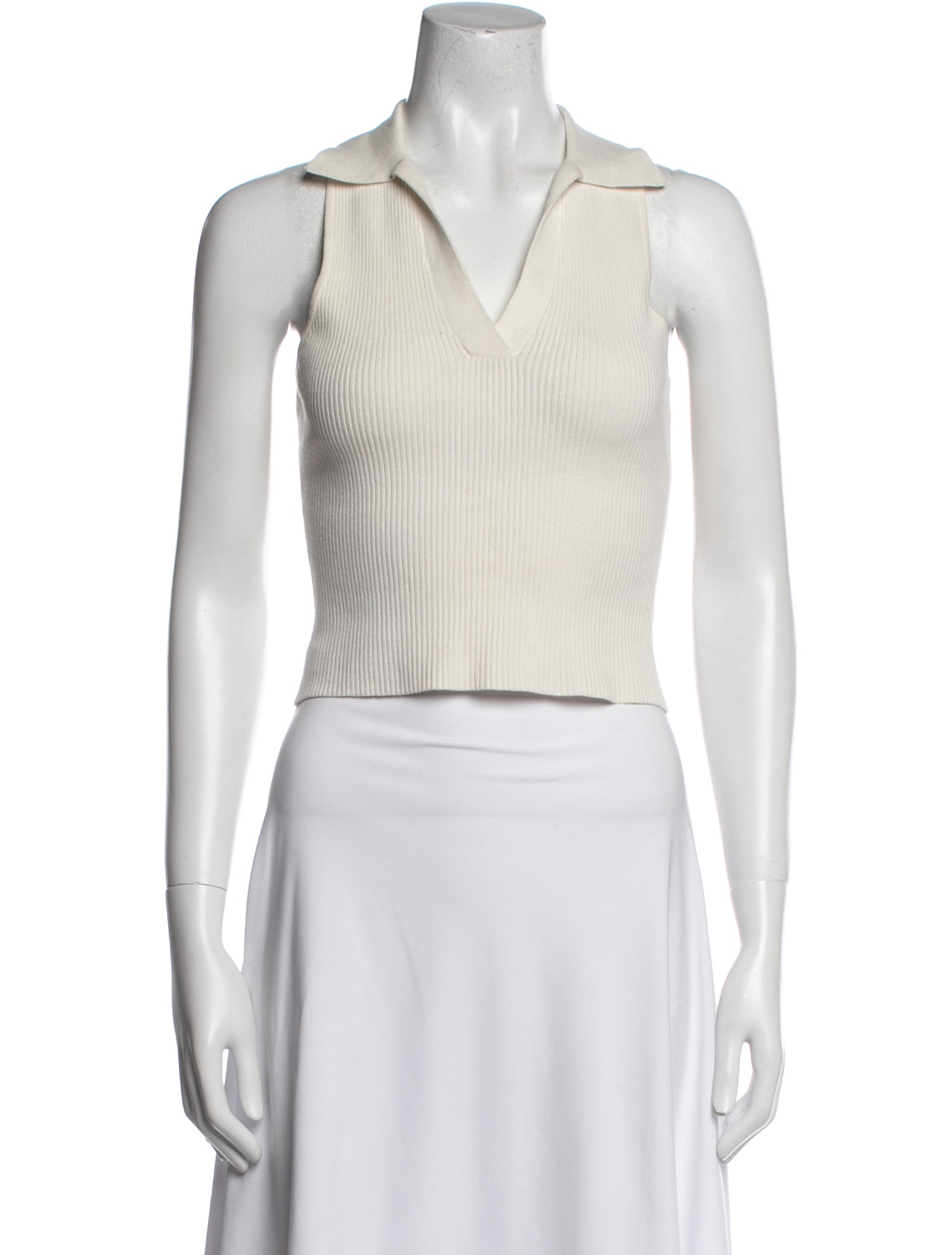 Reformation V-Neck Sleeveless Crop Top