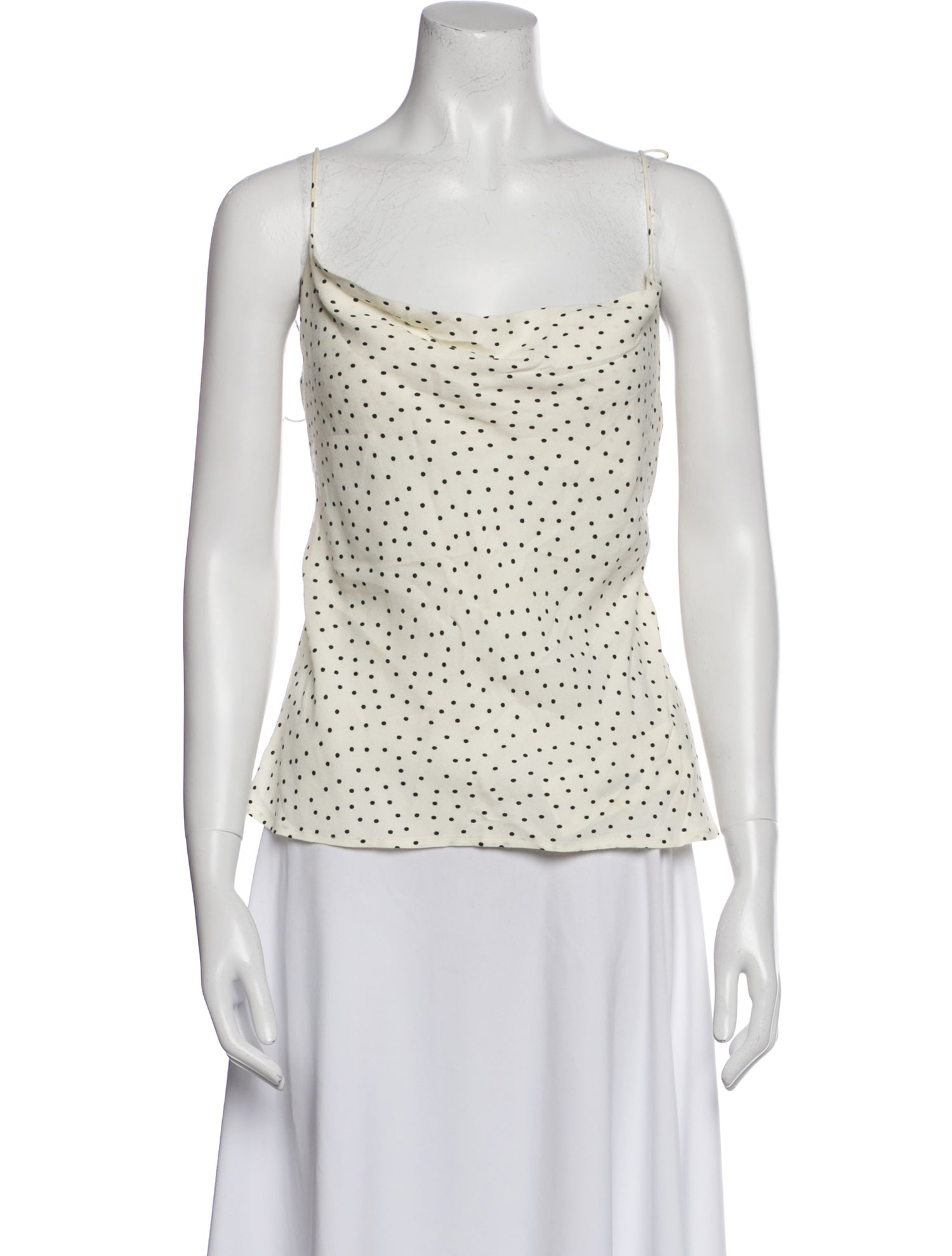 Reformation Polka Dot Print Square Neckline Top
