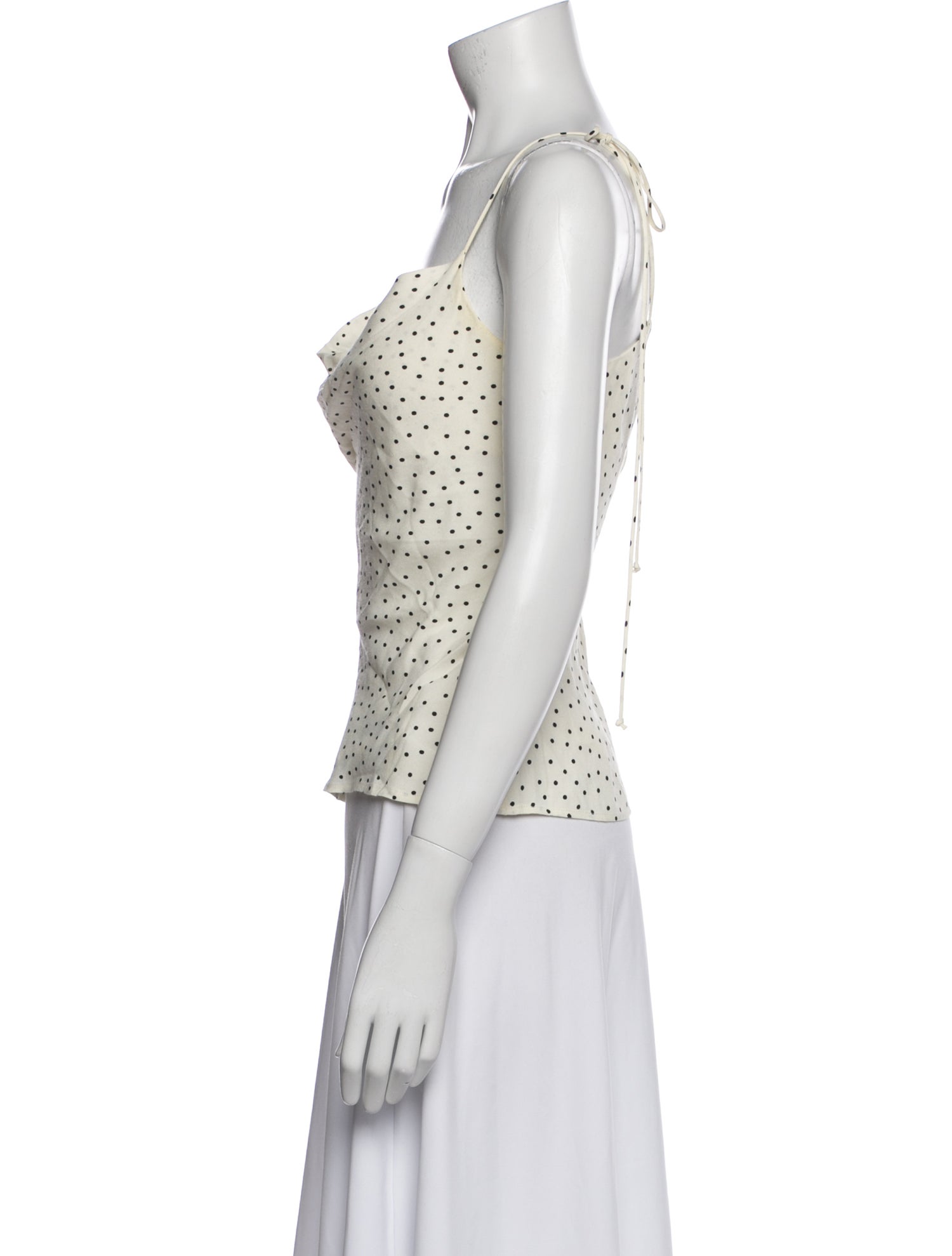 Reformation Polka Dot Print Square Neckline Top
